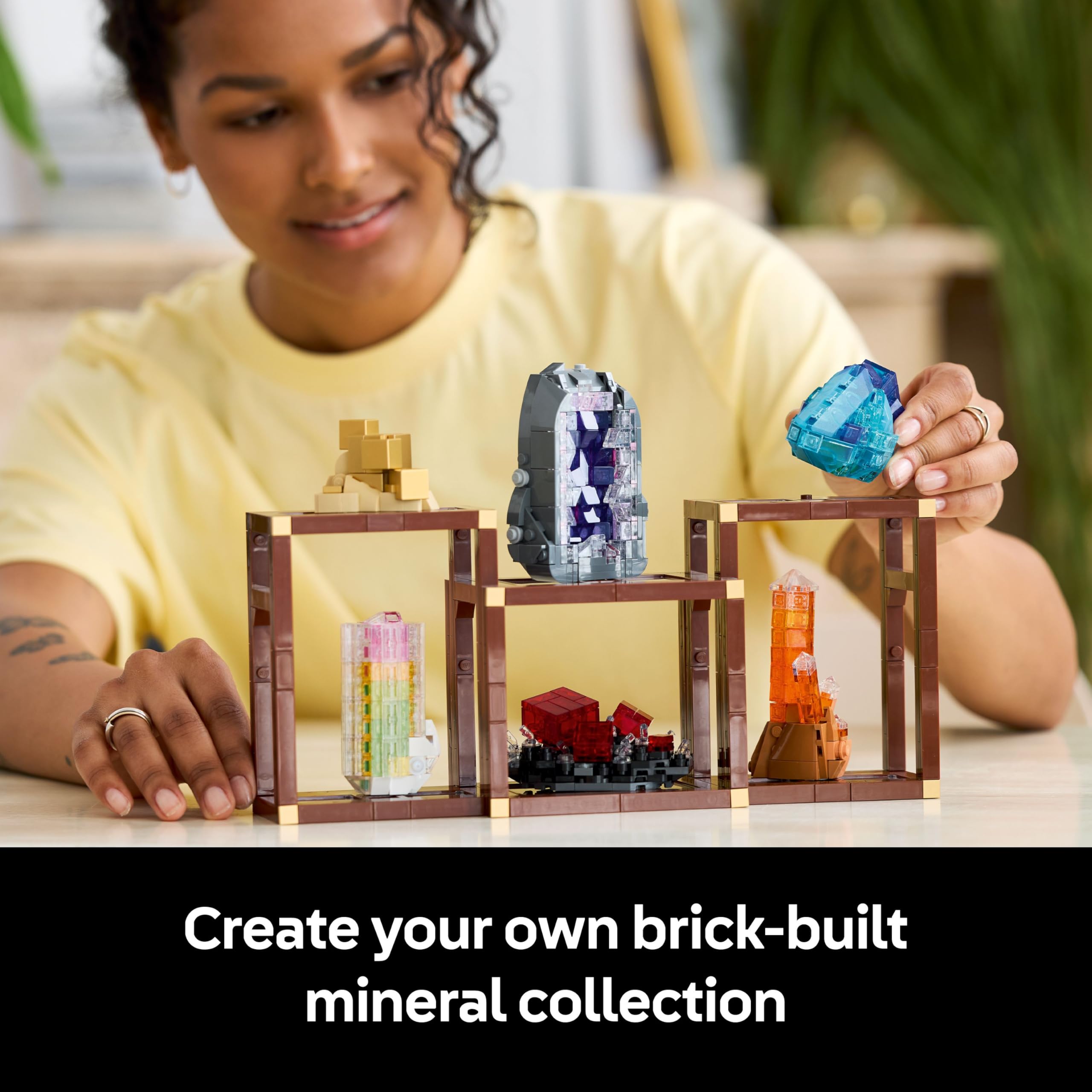 LEGO Ideas Mineral Collection Building Set - 880-Piece Adult Craft Kit with 6 Mineral Models 4