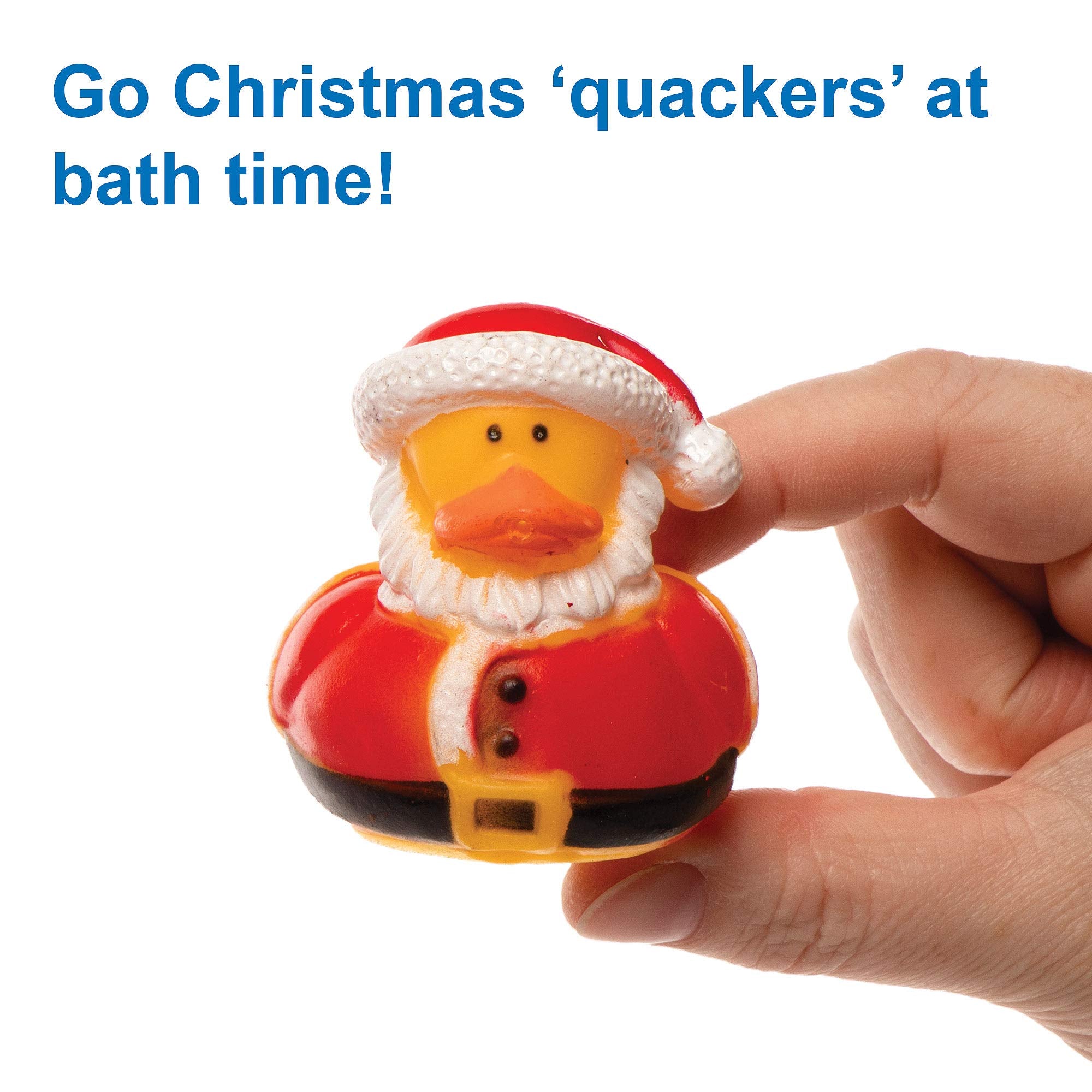 Baker Ross Funky Christmas Ducks - Pack of 4, Festive Bath Toys & Party Bag Fillers 7