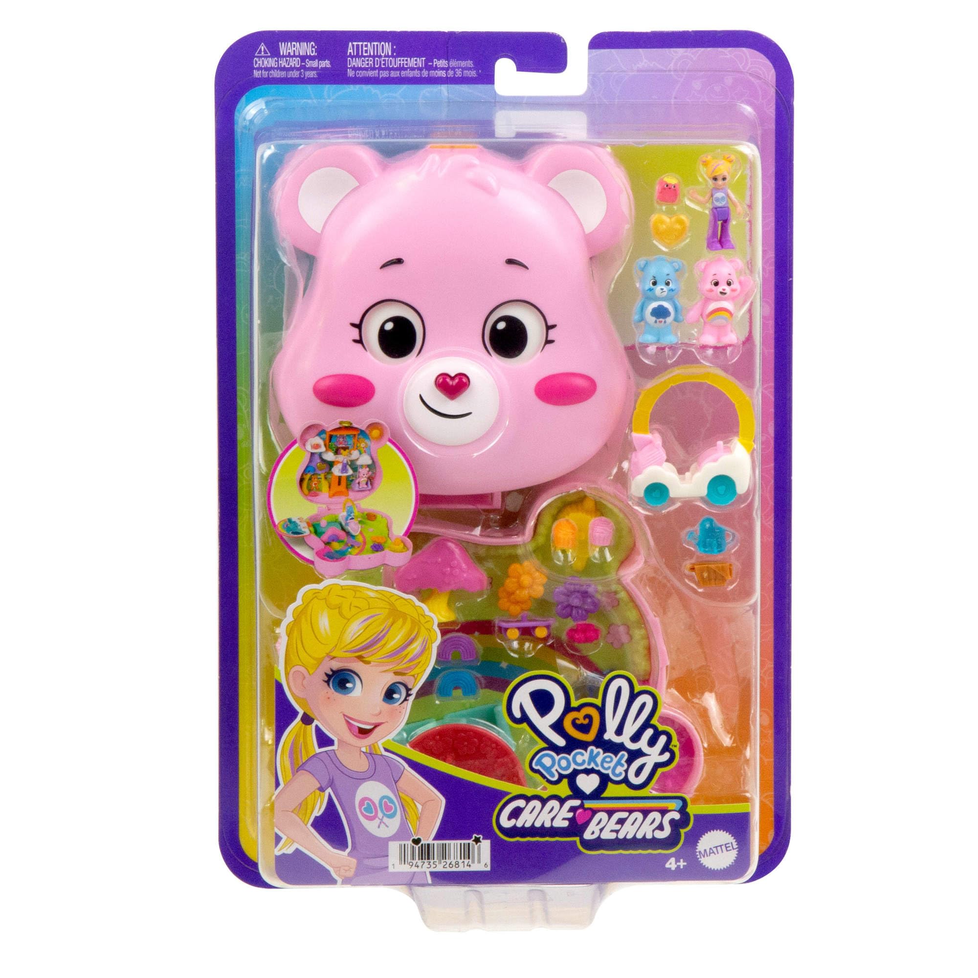 Polly Pocket x Care Bears Playset - Compact with Dolls, Car & Accessories 6