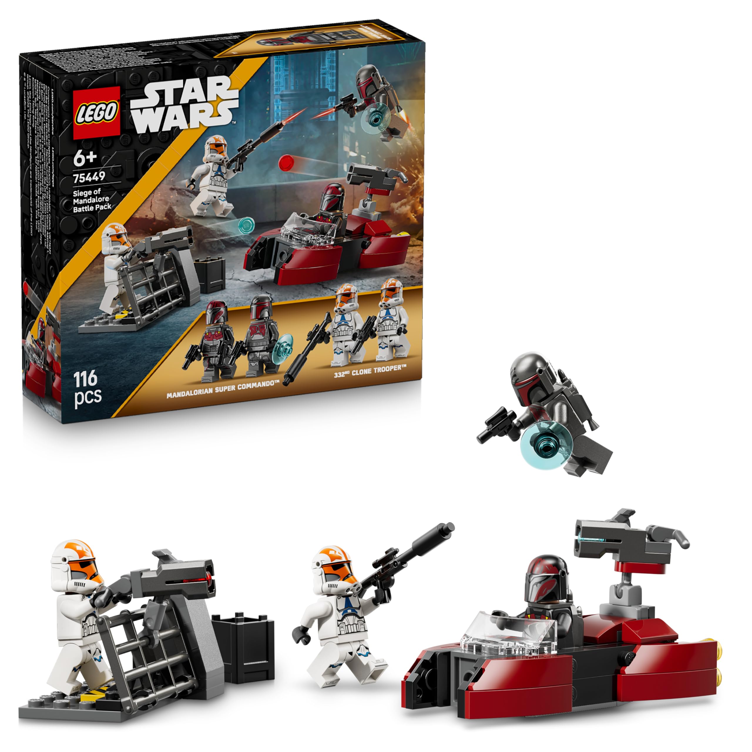 LEGO Star Wars 75449 Siege of Mandalore Battle Pack - Action Toy w/ 2 Manda