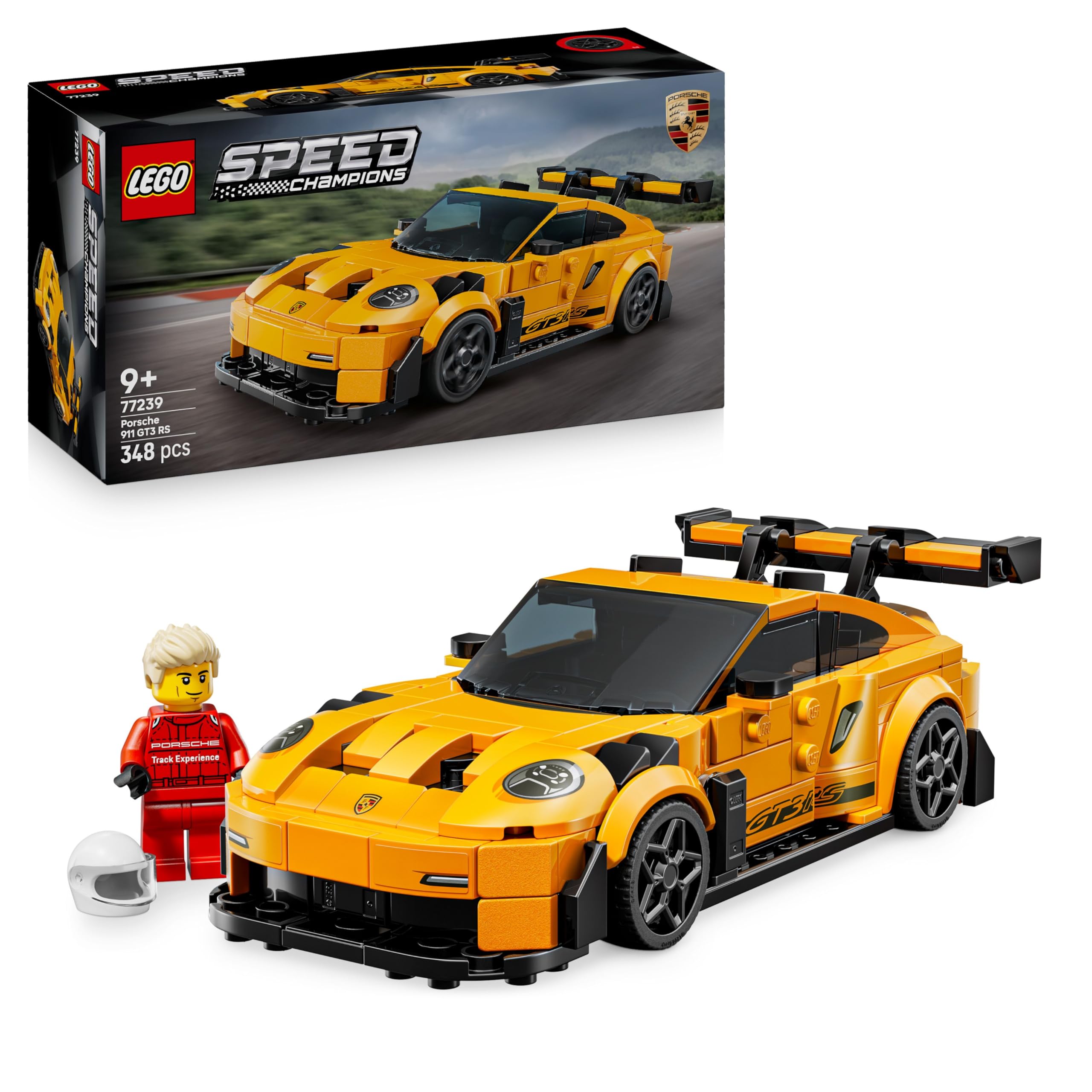 LEGO Speed Champions Porsche 911 GT3 RS Super Car Model Kit 77239 for Ages 9+