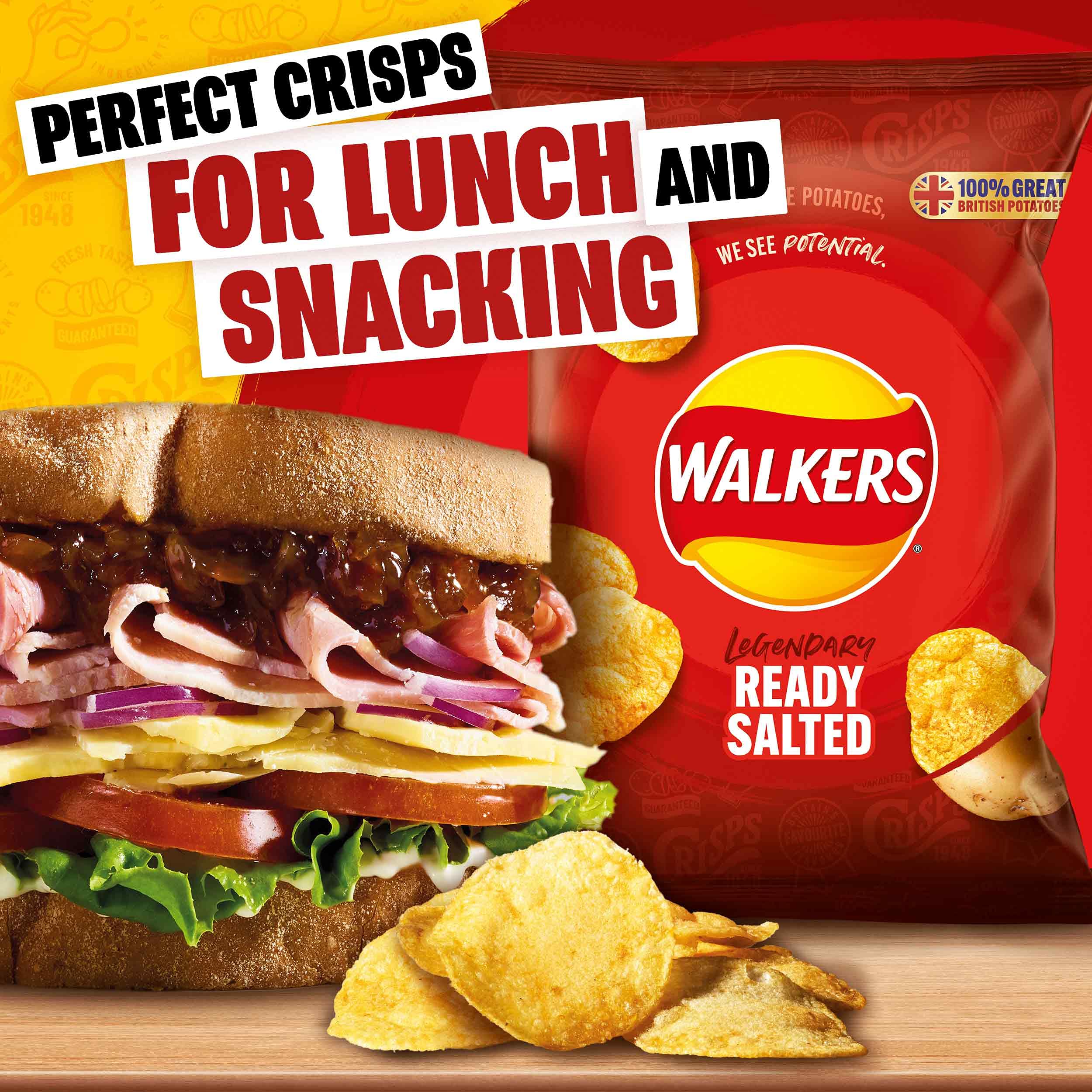 Walkers Ready Salted Crisps 32.5g (Case of 32) 3