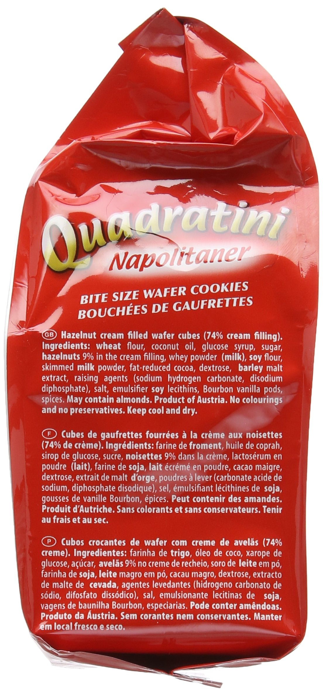 Loacker Quadratini Mini Wafer Biscuits, Napolitaner Hazelnut, 125g 3