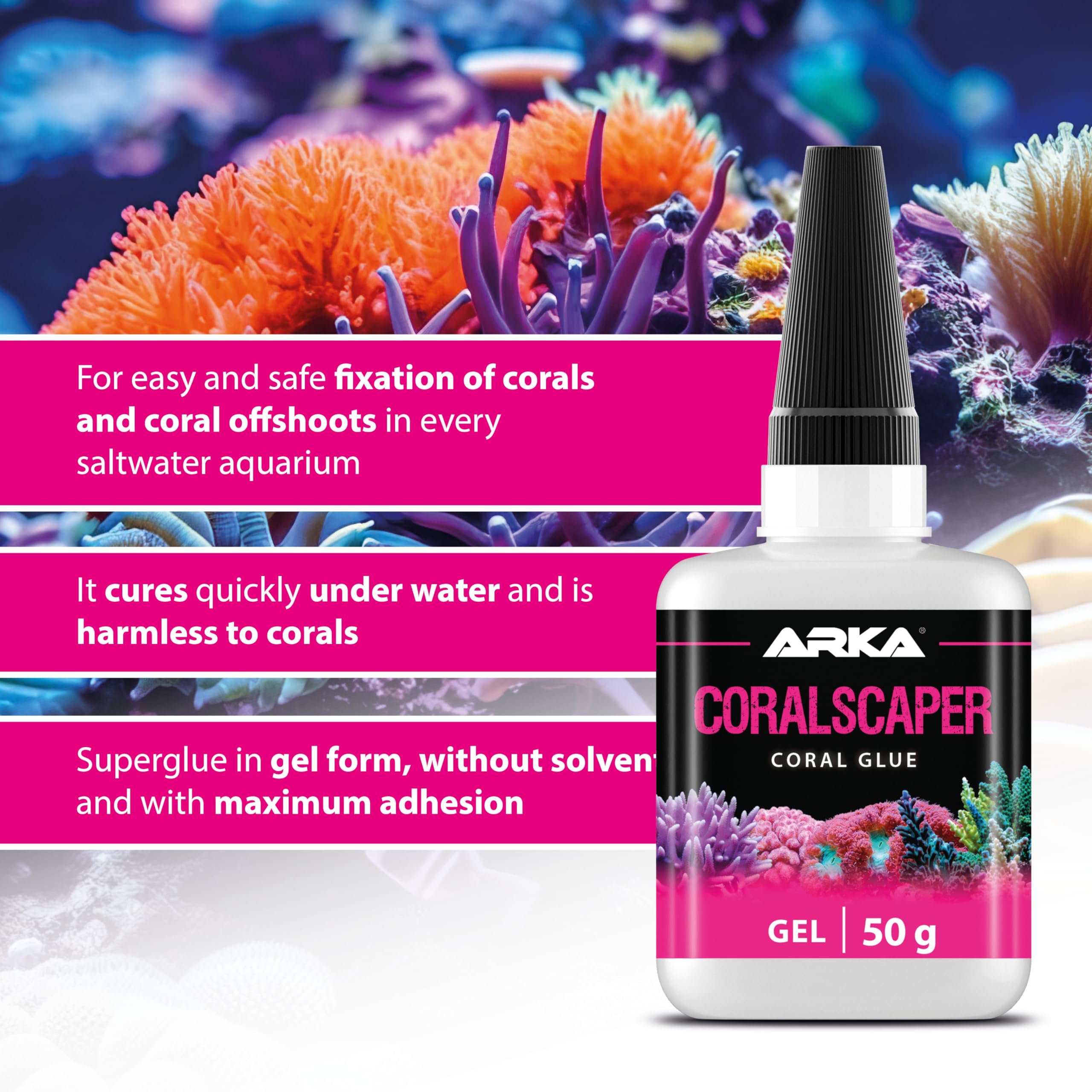 ARKA Coralscaper - Ultra Strong Gel Glue for Reef Tanks | 50g Gel Tube 3