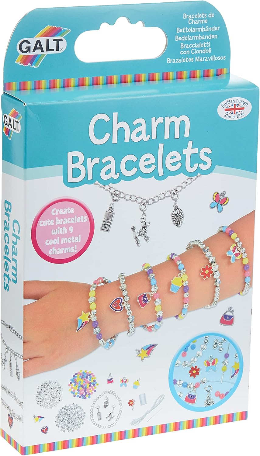 Galt Creative Cases Charm Bracelets Kids Craft Kit - Multi