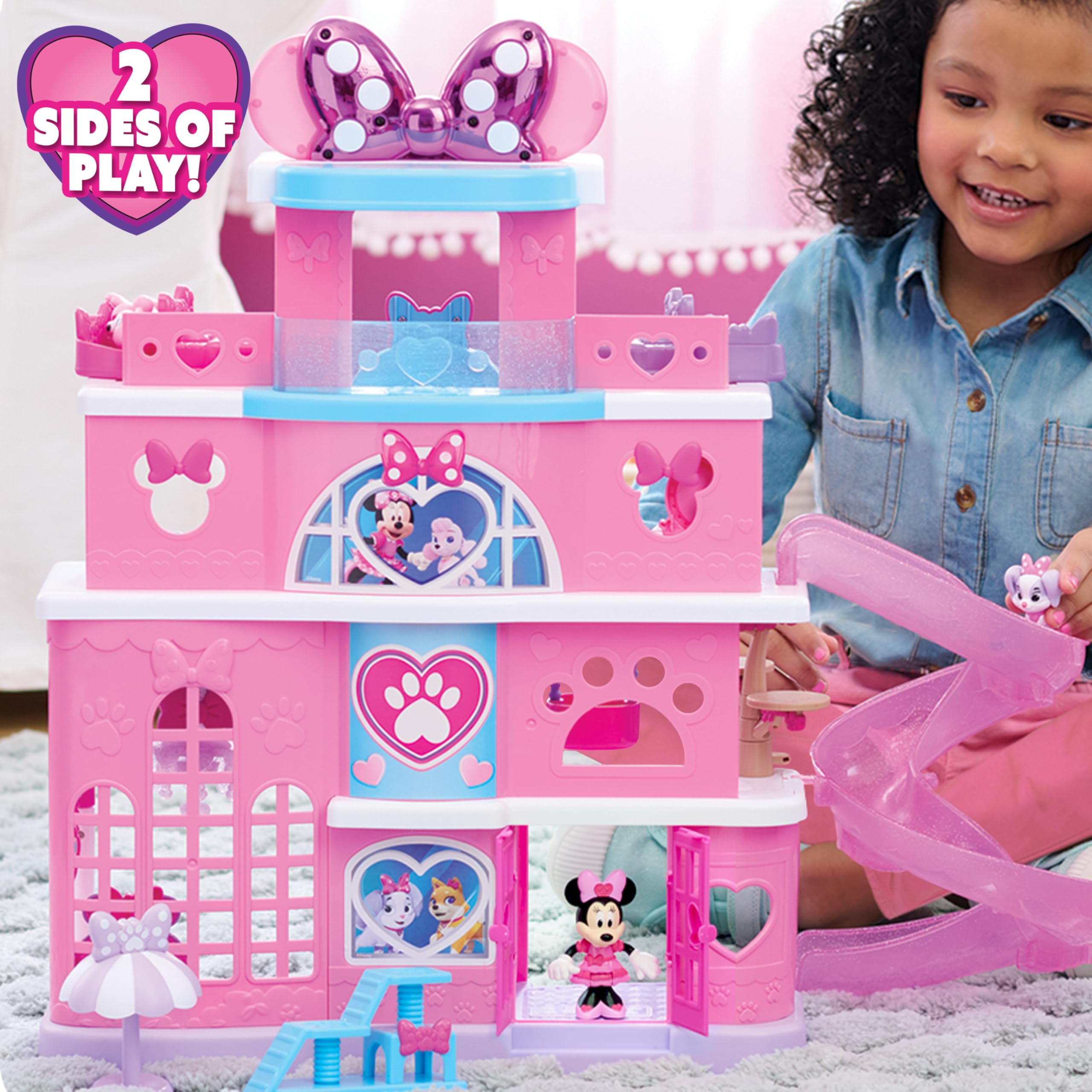 Just Play Disney Jr. Minnie Mouse Pet Hotel Playset - 20.8 Inch, 23 Pieces, Ages 3-8 6