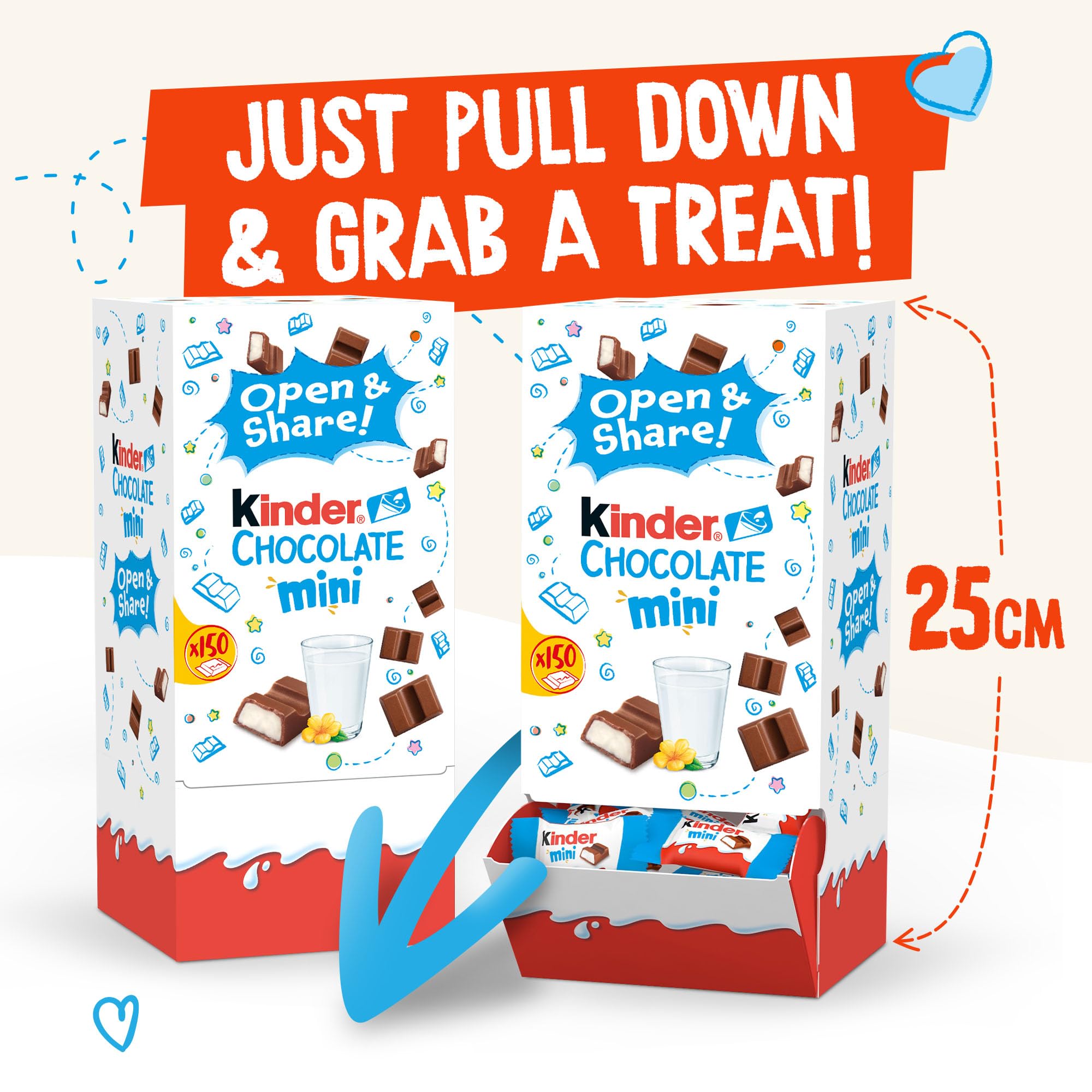 Kinder - Mini Chocolate Bars Dispenser Box, 150 Pieces 5
