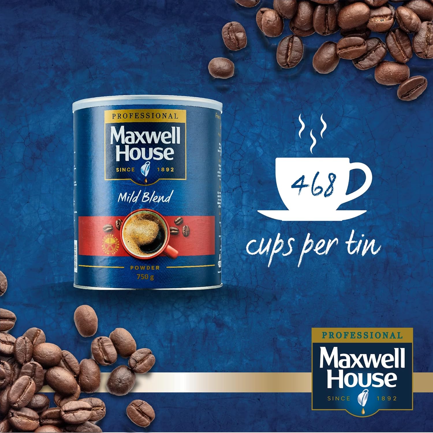 Maxwell House Mild Blend Instant Coffee Powder 750g Tin 3