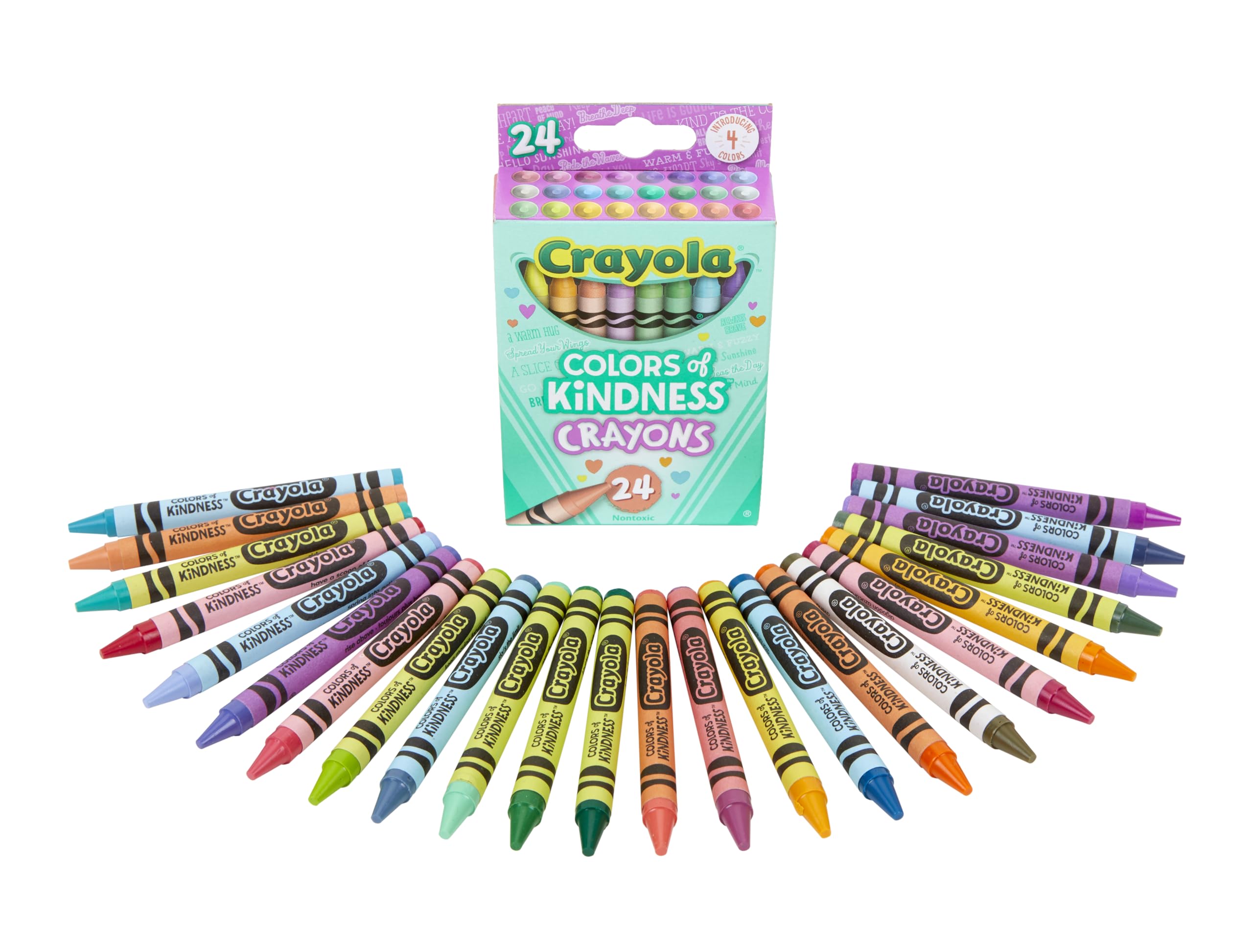 CRAYOLA Colours of Kindness Crayons - 24 Assorted Colors with Special-Edition Names