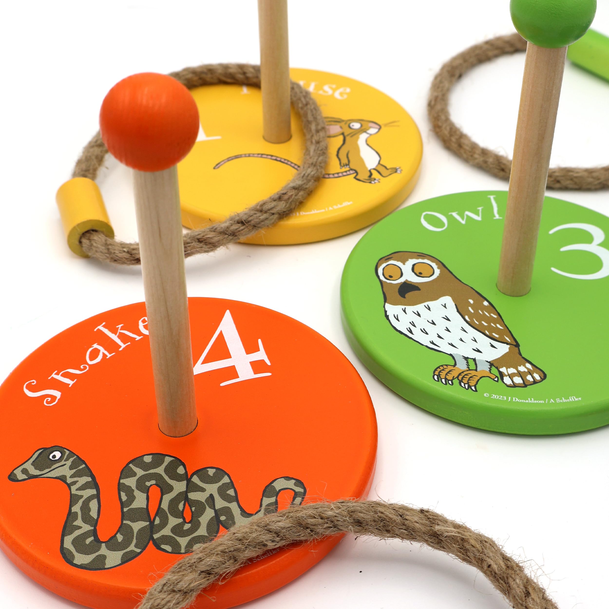 Gruffalo Wooden Ring Toss Set - Outdoor Family Game for Kids 3+ 4