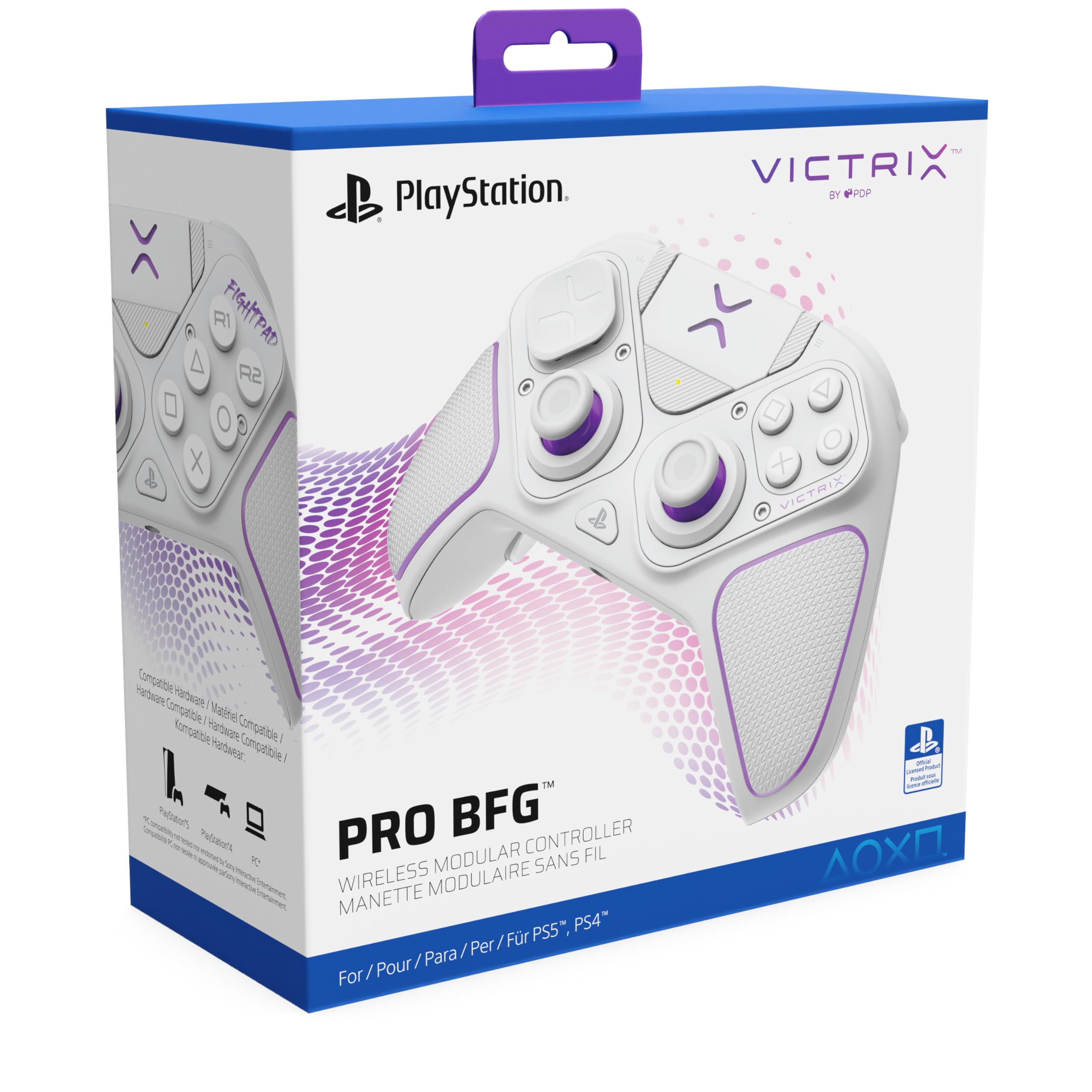 PDP Victrix Pro BFG Wireless Gaming Controller for PS5, PS4, PC - Customizable Fight Pad with Swappable Modules 19