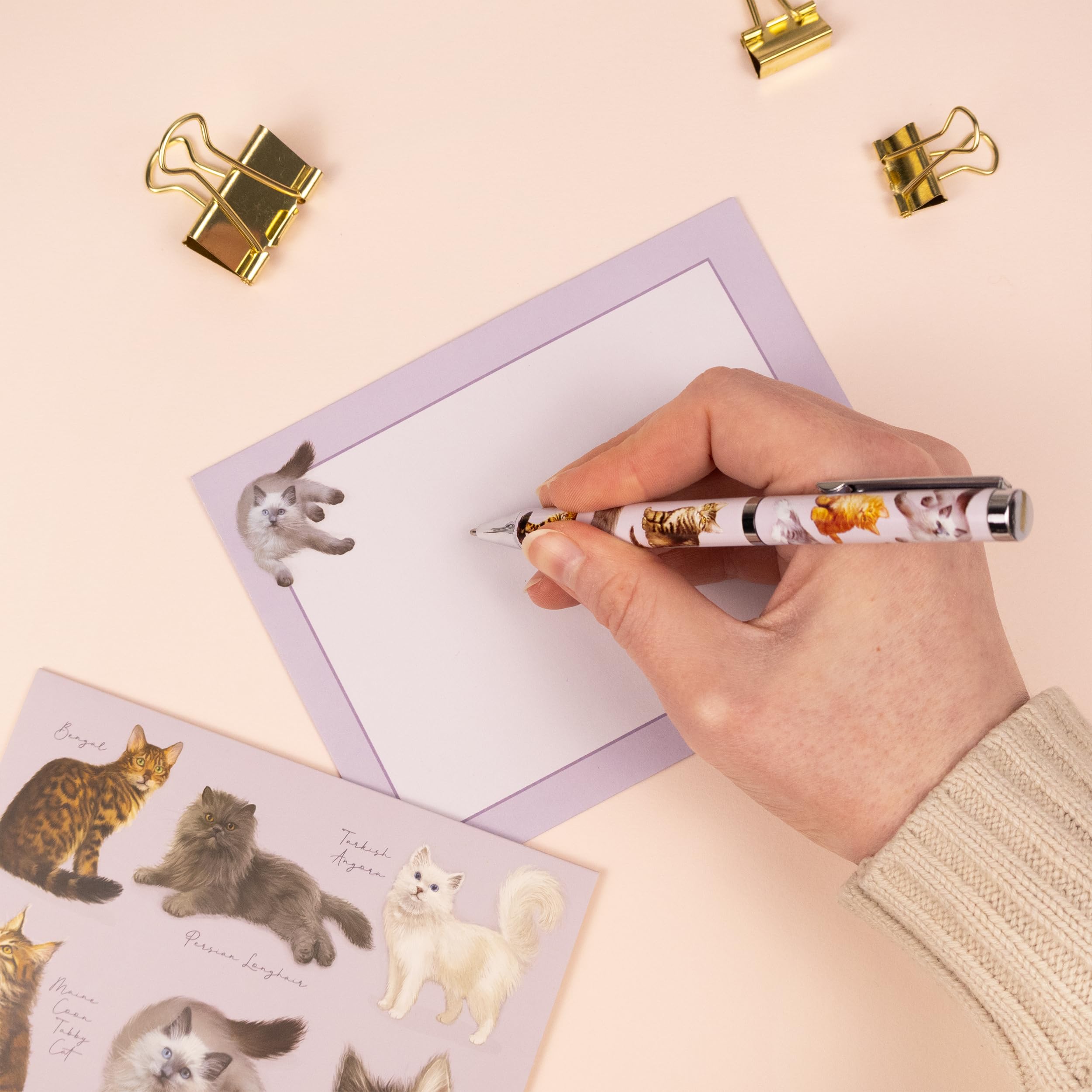 Robert Frederick Cats Ballpoint Pen - Black Ink Twist Nib | Smooth Grip | Gift Box 5