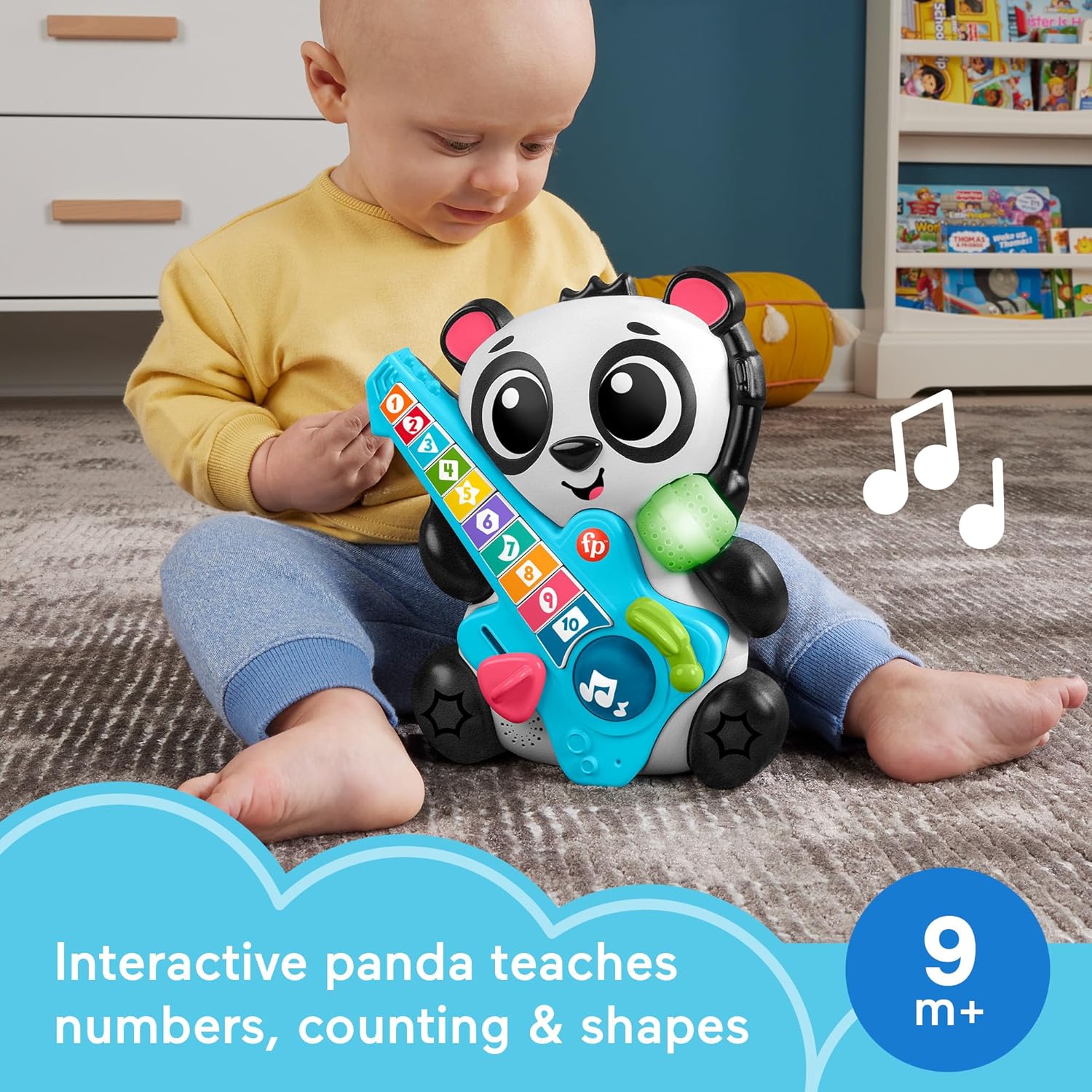Fisher-Price Link Squad Jam & Count Panda - Musical Learning Toy with Lights & Sounds for Babies 9M+ 5