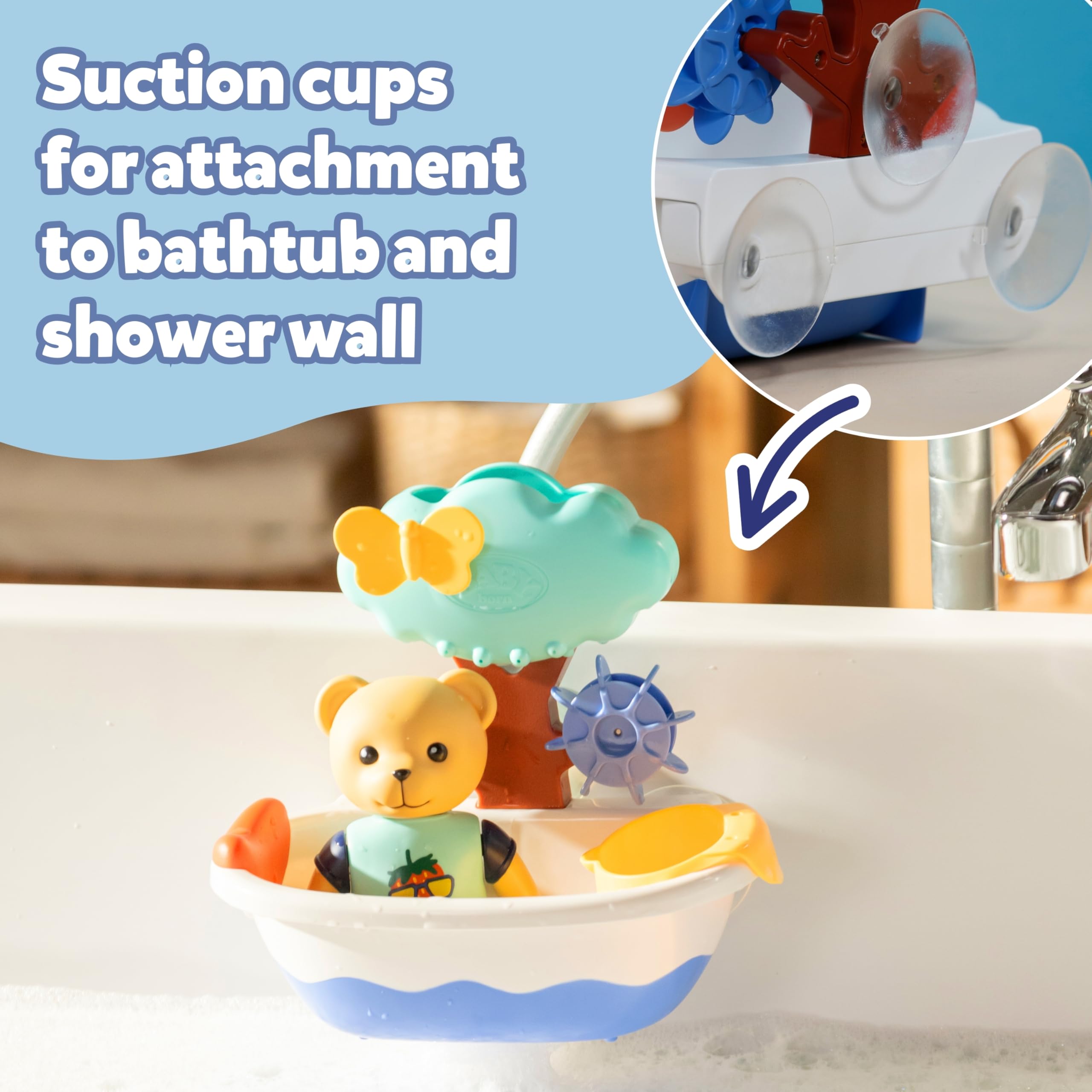 BABY born Splish Splash Tub with Teddy - Interactive Bath Time Playset for Toddlers 18 Months+ 3