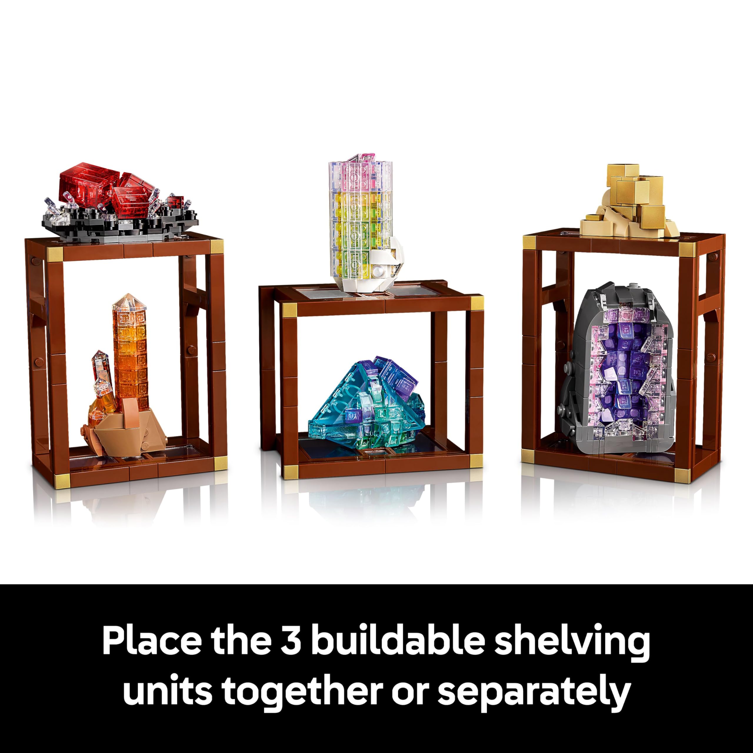 LEGO Ideas Mineral Collection Building Set - 880-Piece Adult Craft Kit with 6 Mineral Models 6