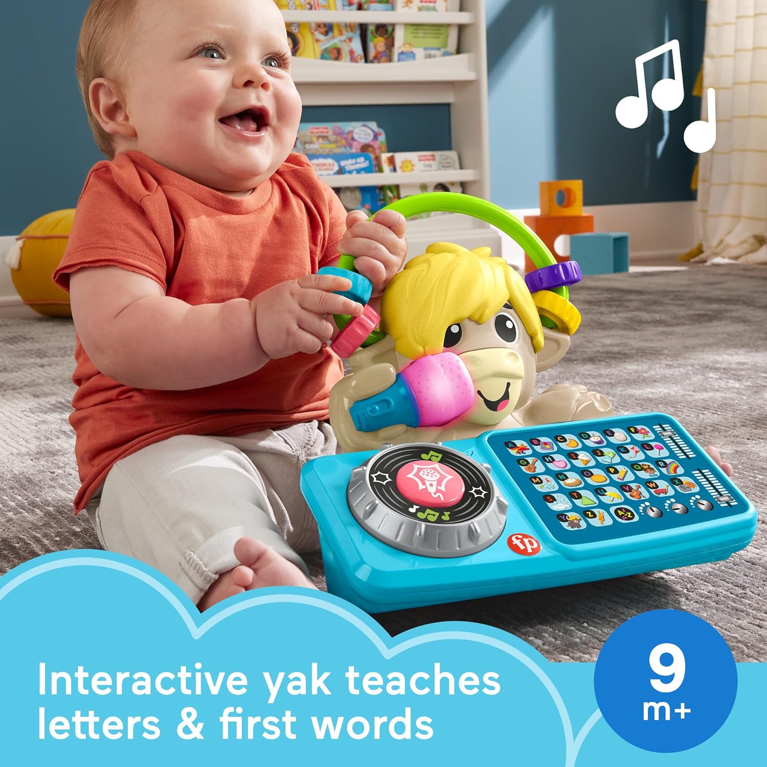 Fisher-Price Link Squad A to Z Yak Musical Learning Toy - Interactive DJ Playset for Toddlers 9M+ 5