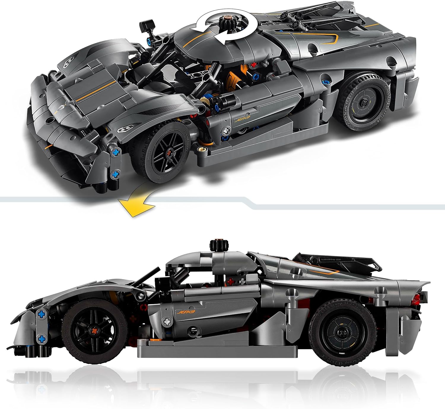 LEGO Technic Koenigsegg Jesko Absolut Grey Hypercar - Model Race Car Building Set for Ages 10+
