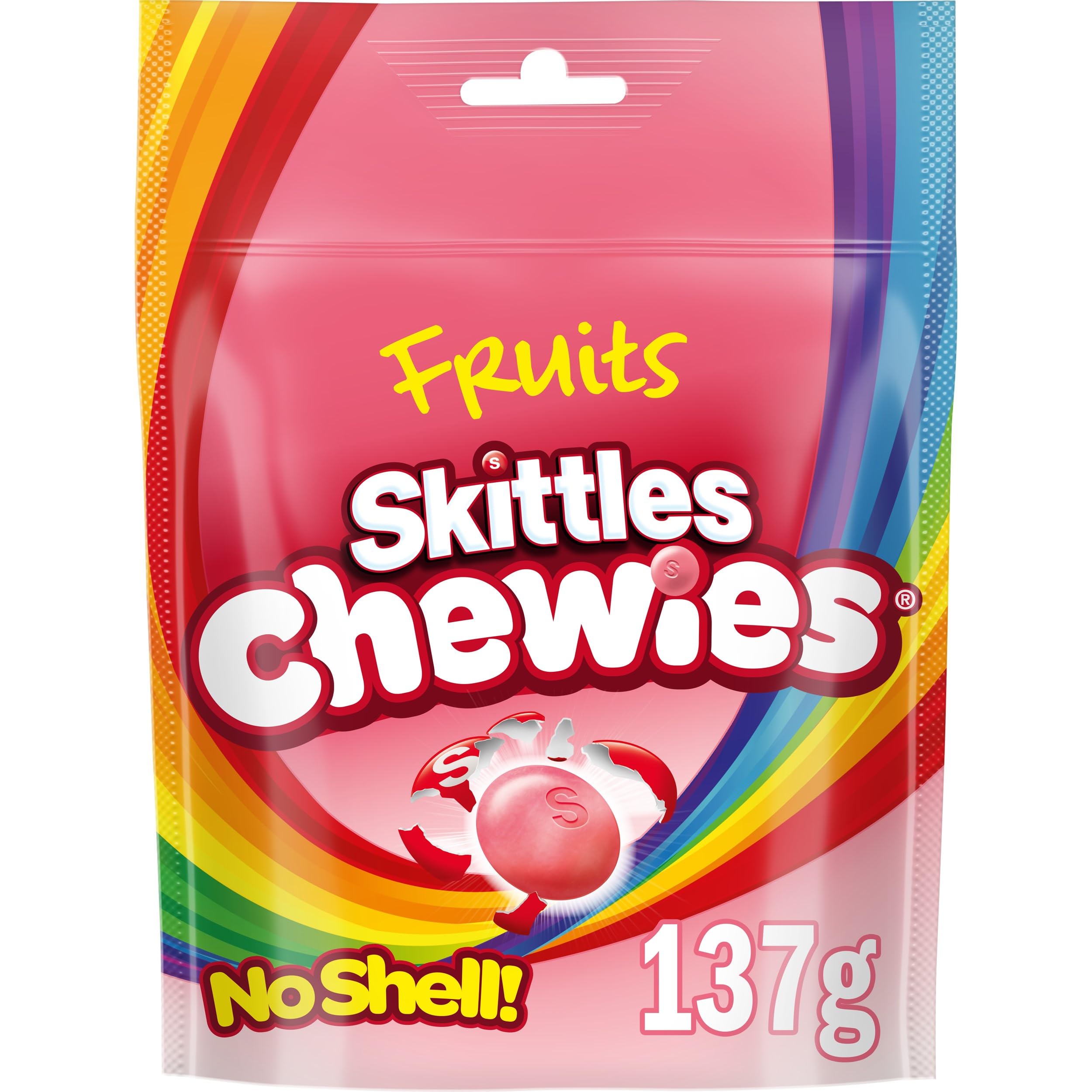 Skittles Chewies Fruits Sweets Pouch Bag - Fruit Flavoured Chewy Candy | 137g