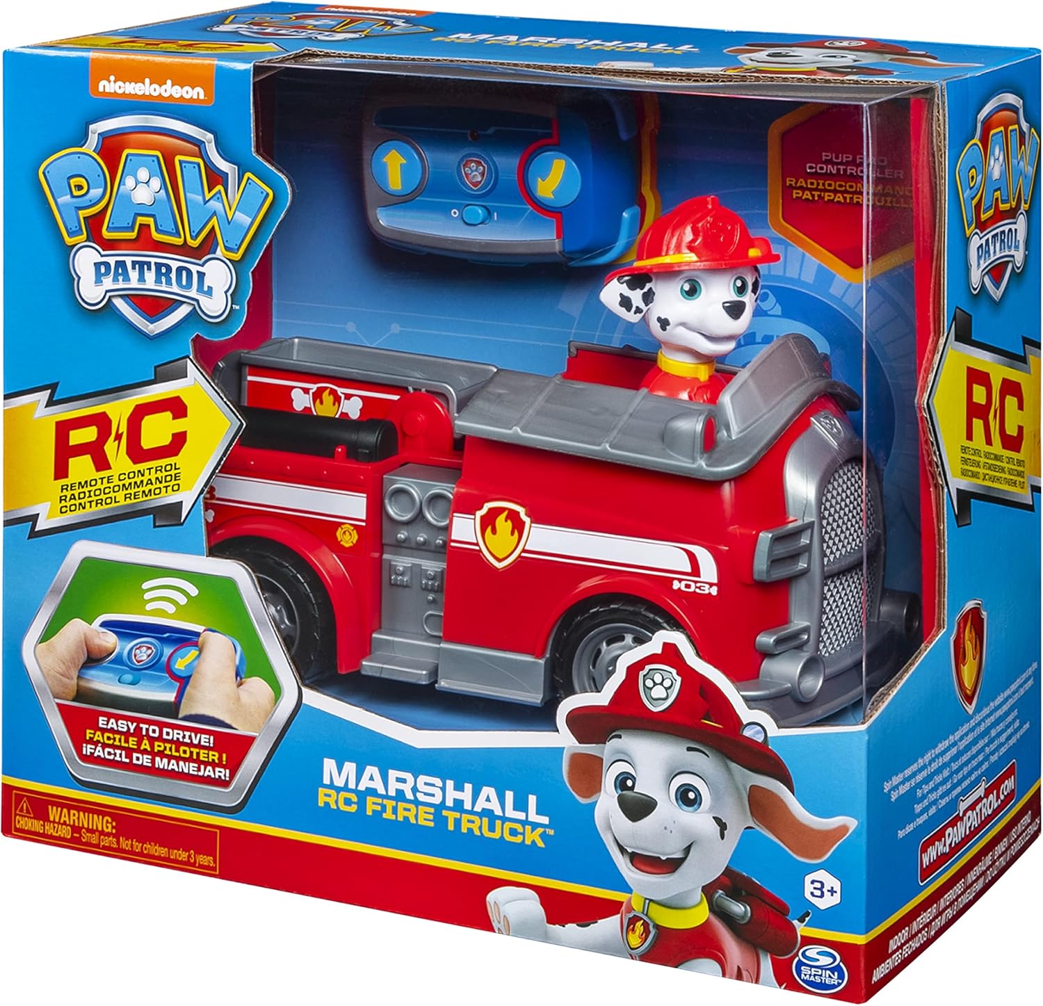 PAW Patrol Marshall Remote Control Fire Truck - 2-Way Steering for Kids 3+ 7