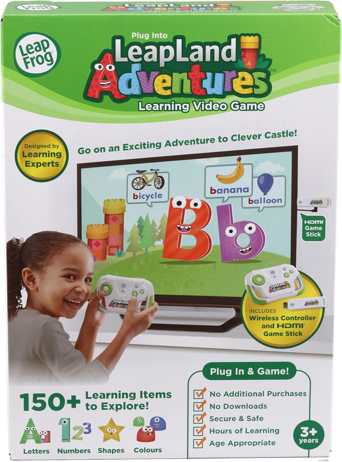 LeapFrog LeapLand Adventures - Kids Learning Game Console with HDMI Game Stick 5