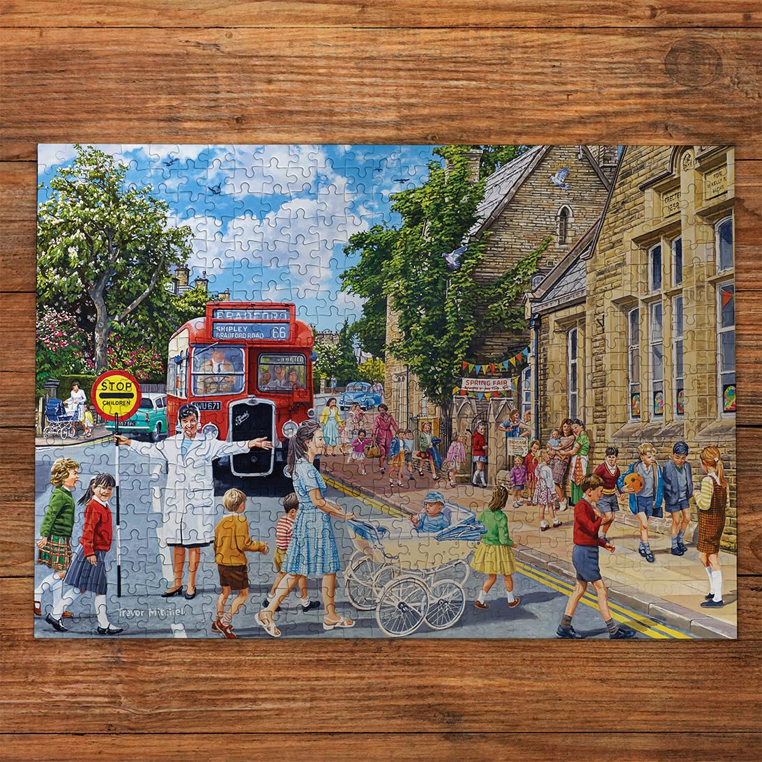 Gibsons The Lollipop Lady Jigsaw Puzzle - 100 Extra Large Pieces | Trevor Mitchell Art 3