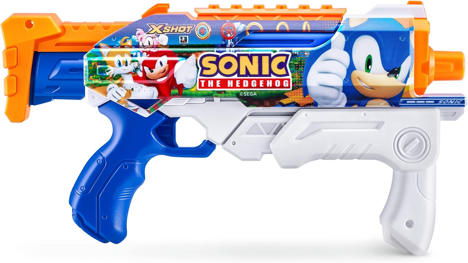 XShot Fast-Fill Skins Sonic The Hedgehog Hyperload Water Blaster - 500ml Capacity, 33ft Range 5
