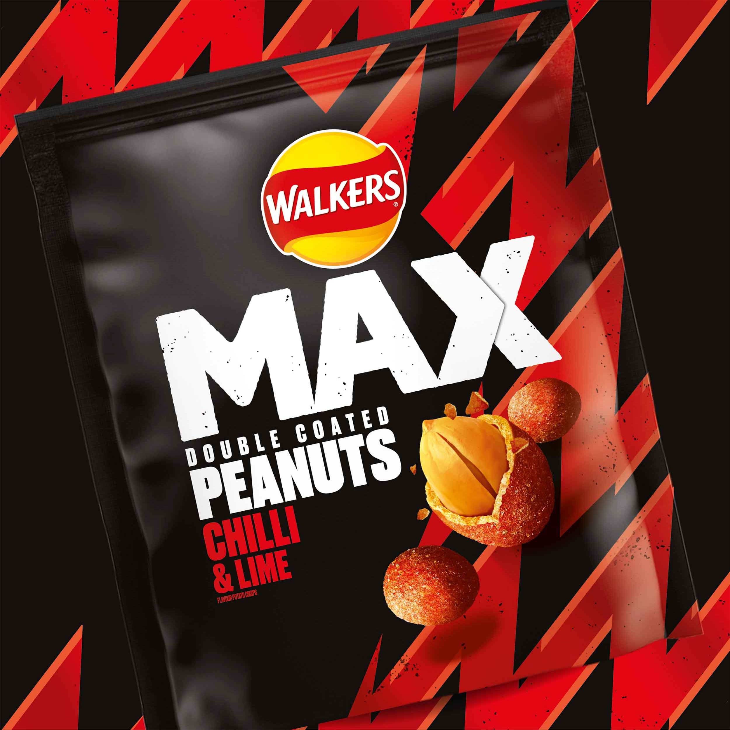 Walkers Max Strong Chilli & Lime Coated Peanuts 175g 6