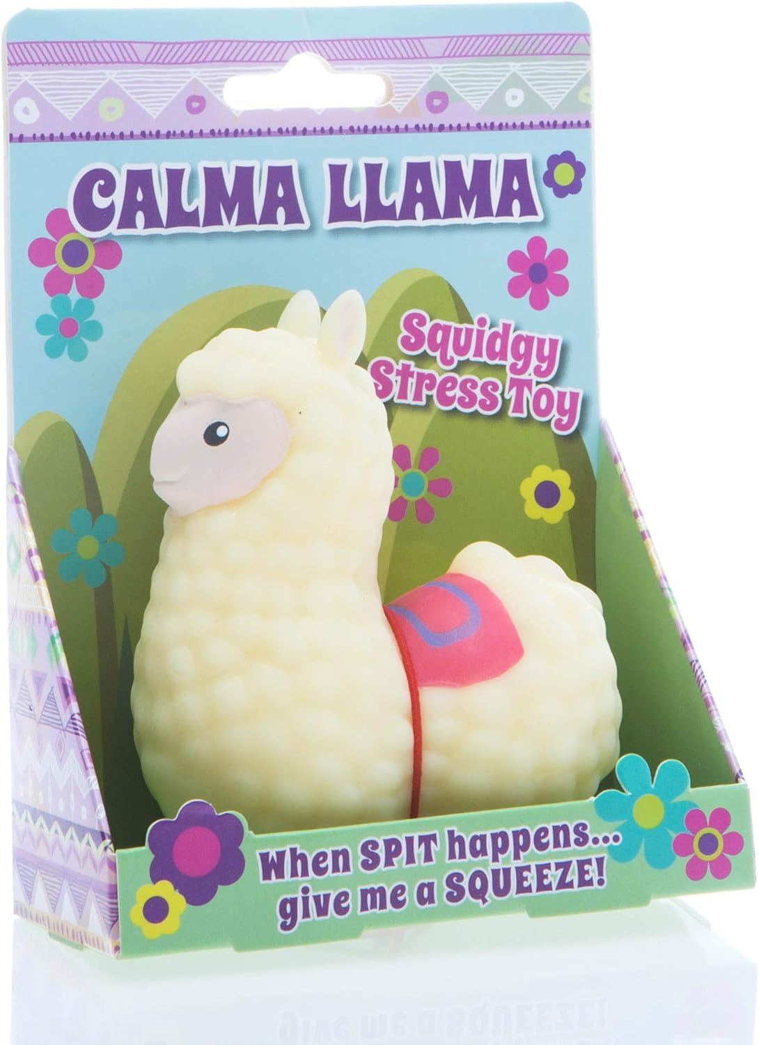 Calma Llama Fun Stress Relief Squeeze Toy | Multicoloured Silicone Fidget for Anxiety | Office Desk Accessory & Gift