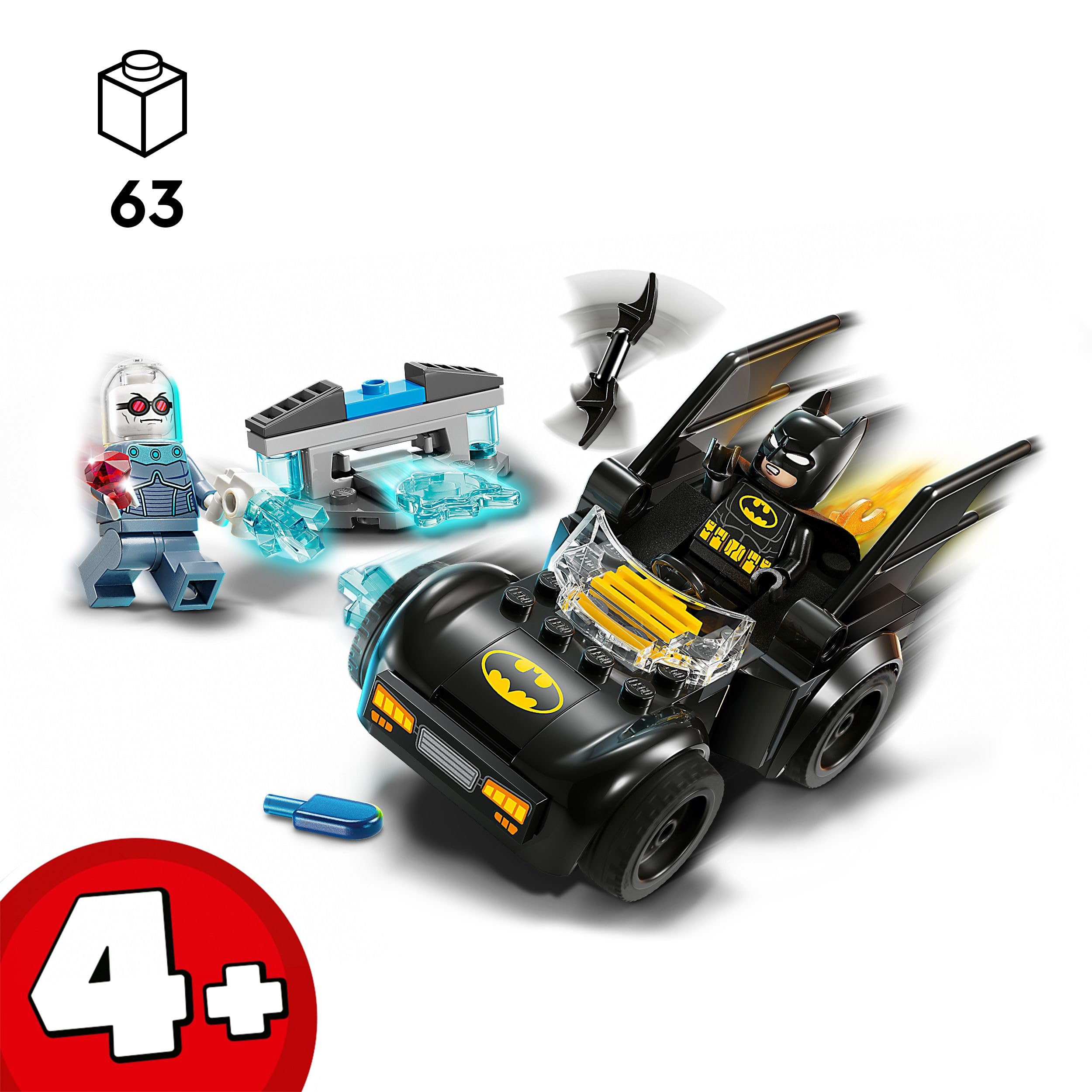 LEGO DC Batman & Batmobile vs. Mr. Freeze 76301 - Super Hero Building Set for Kids 4+ 5