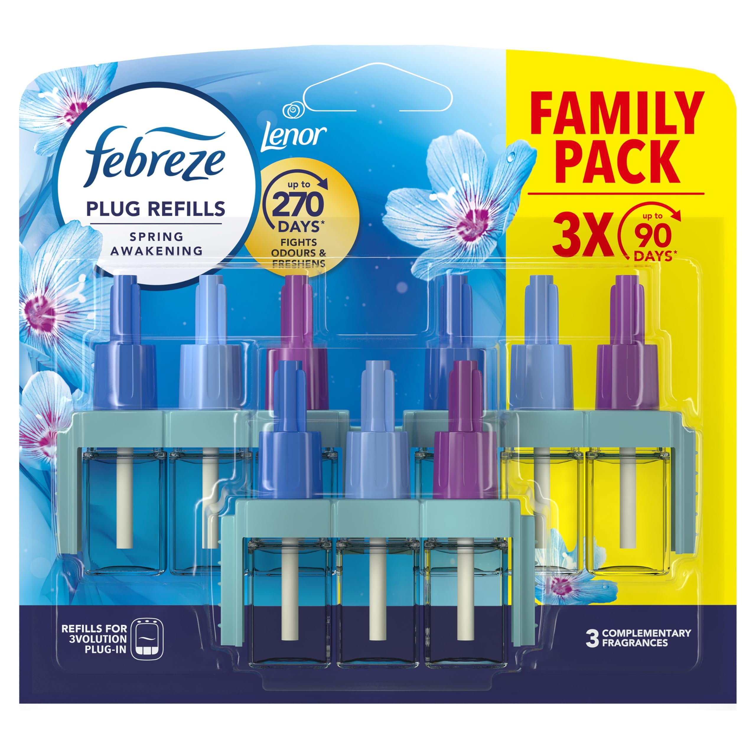 Febreze 3Volution Air Freshener Plug In Refill - Spring Awakening (3x20ML) 1