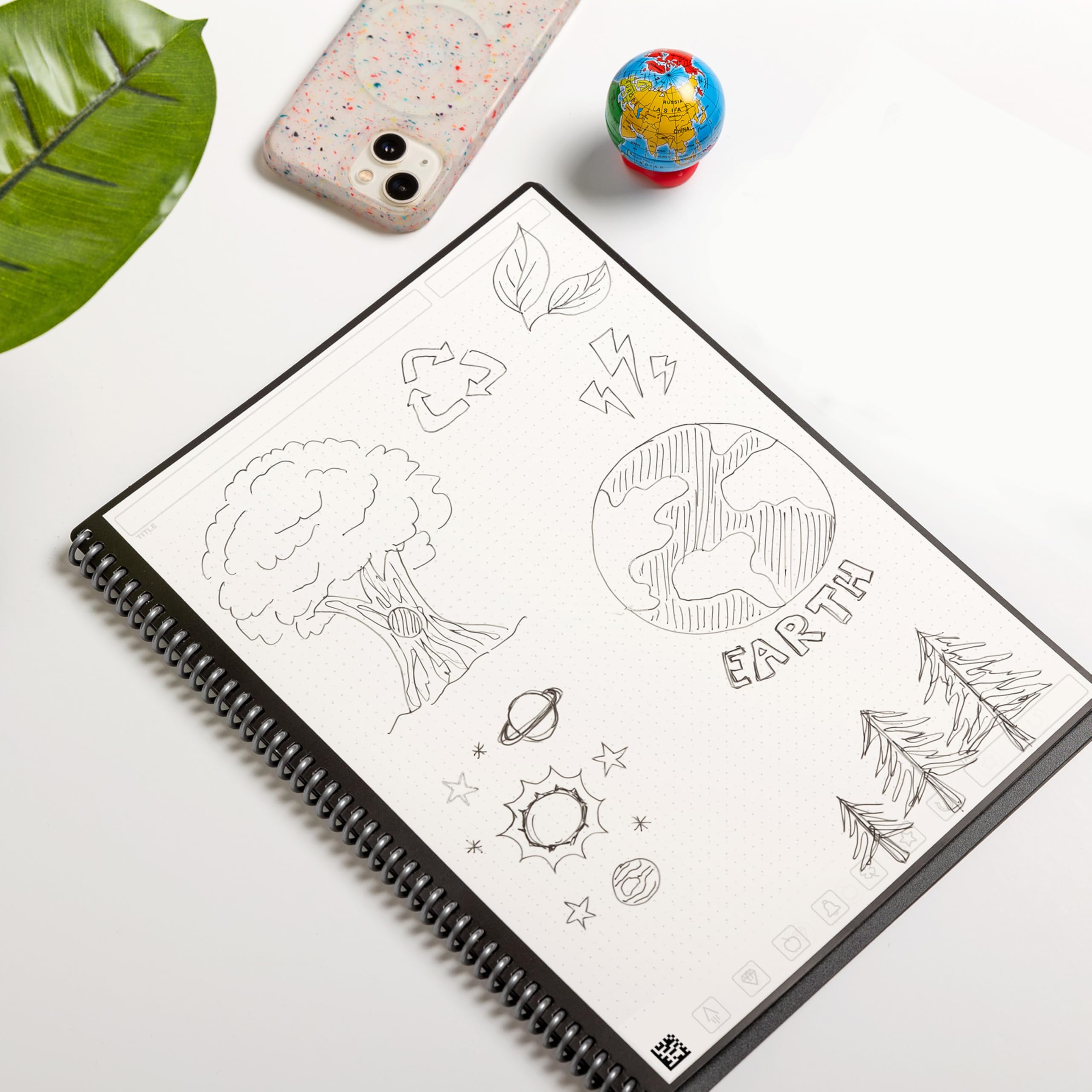 Rocketbook Core Reusable Spiral Notebook - Executive Size 15 x 22.4 cm | Black | 36 Pages 9