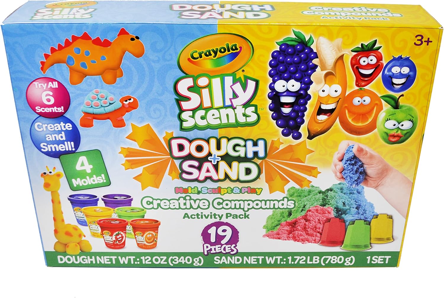 Crayola Silly Scents Sand & Dough Activity Pack - Moulding Playset for Kids 3+