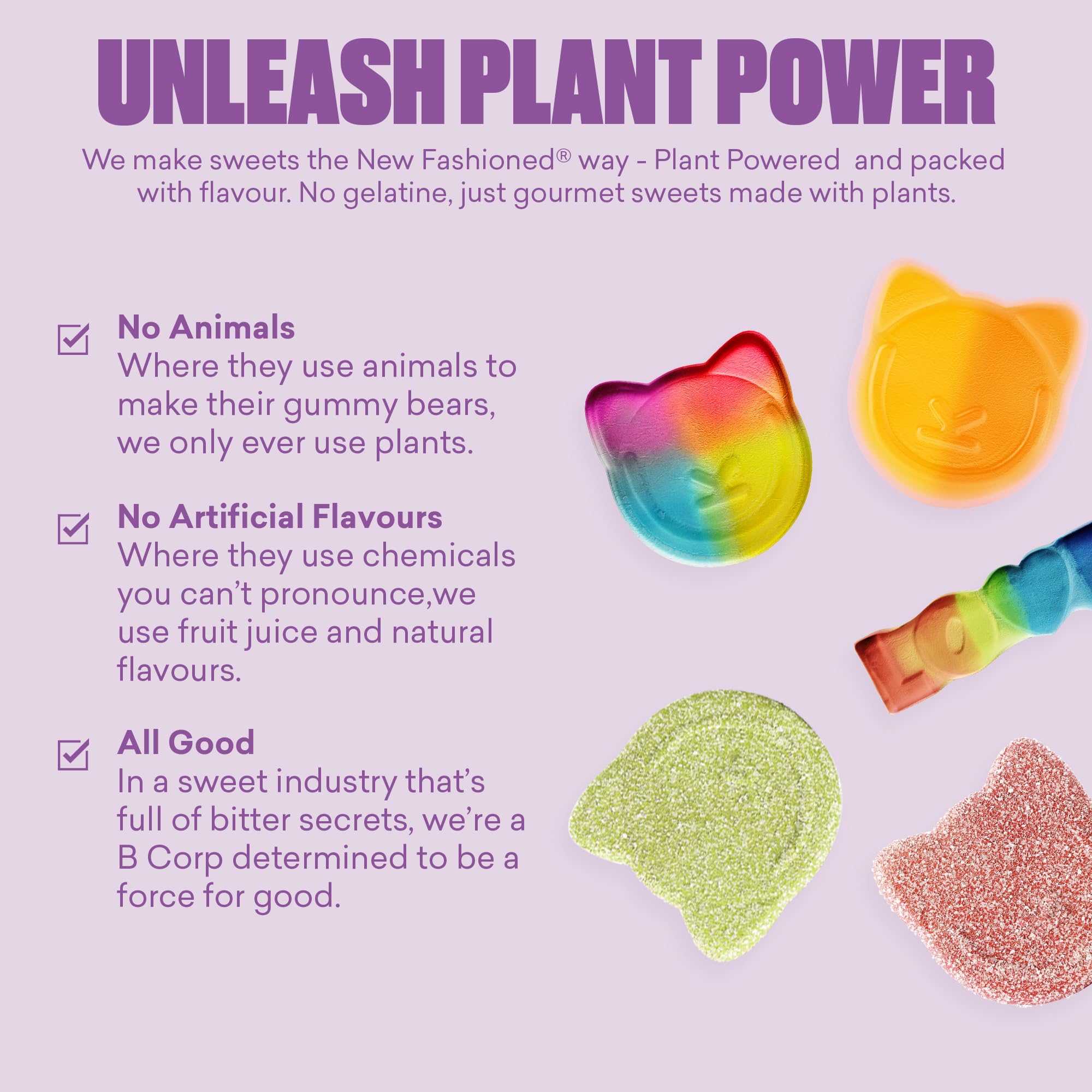 CANDY KITTENS Vegan Sweets FAN’S FAVOURITE Selection - 5 x 140g Bundle | 3 Flavours 4
