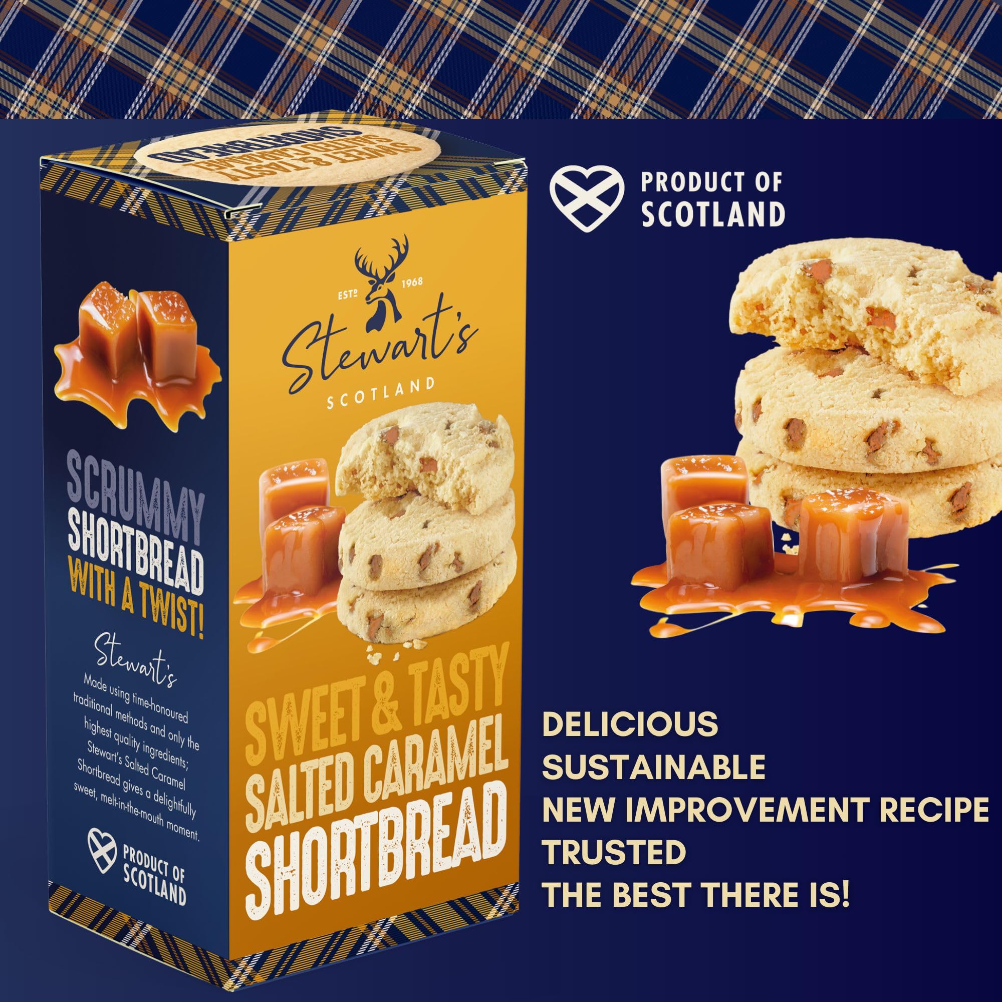 Stewart's Signature Salted Caramel Shortbread 160g 3