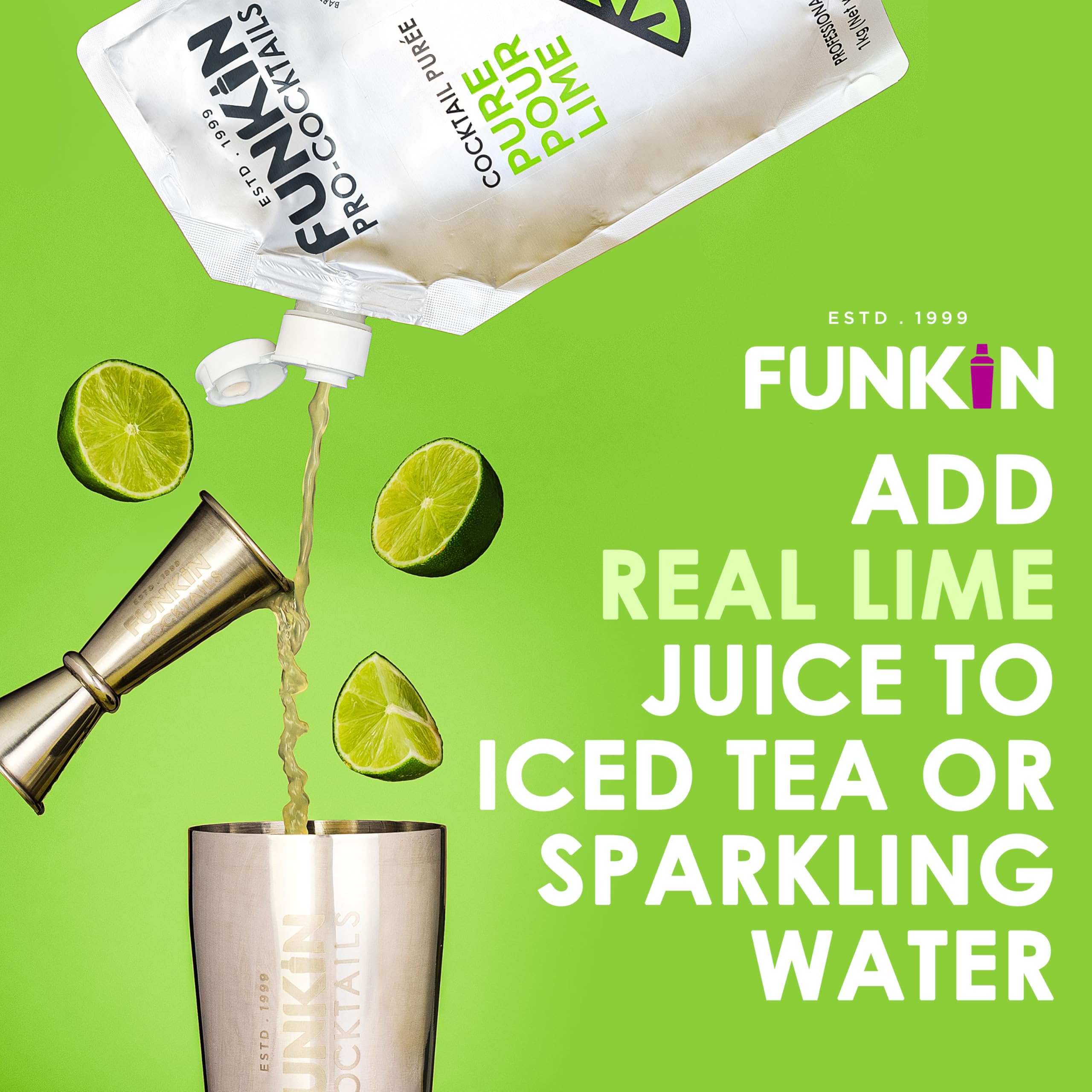 Funkin Pro Pure Lime Juice for Cocktails, Cooking & Baking, Real Fruit Juice 4