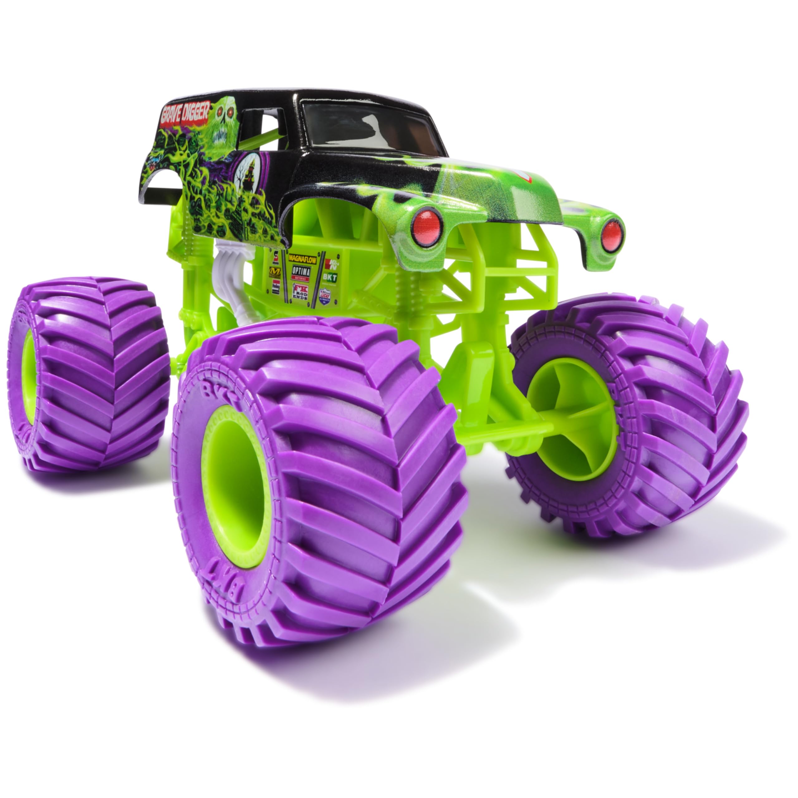 Monster Jam Grave Digger Official 1:24 Scale Die-Cast Monster Truck | Working Suspension 3