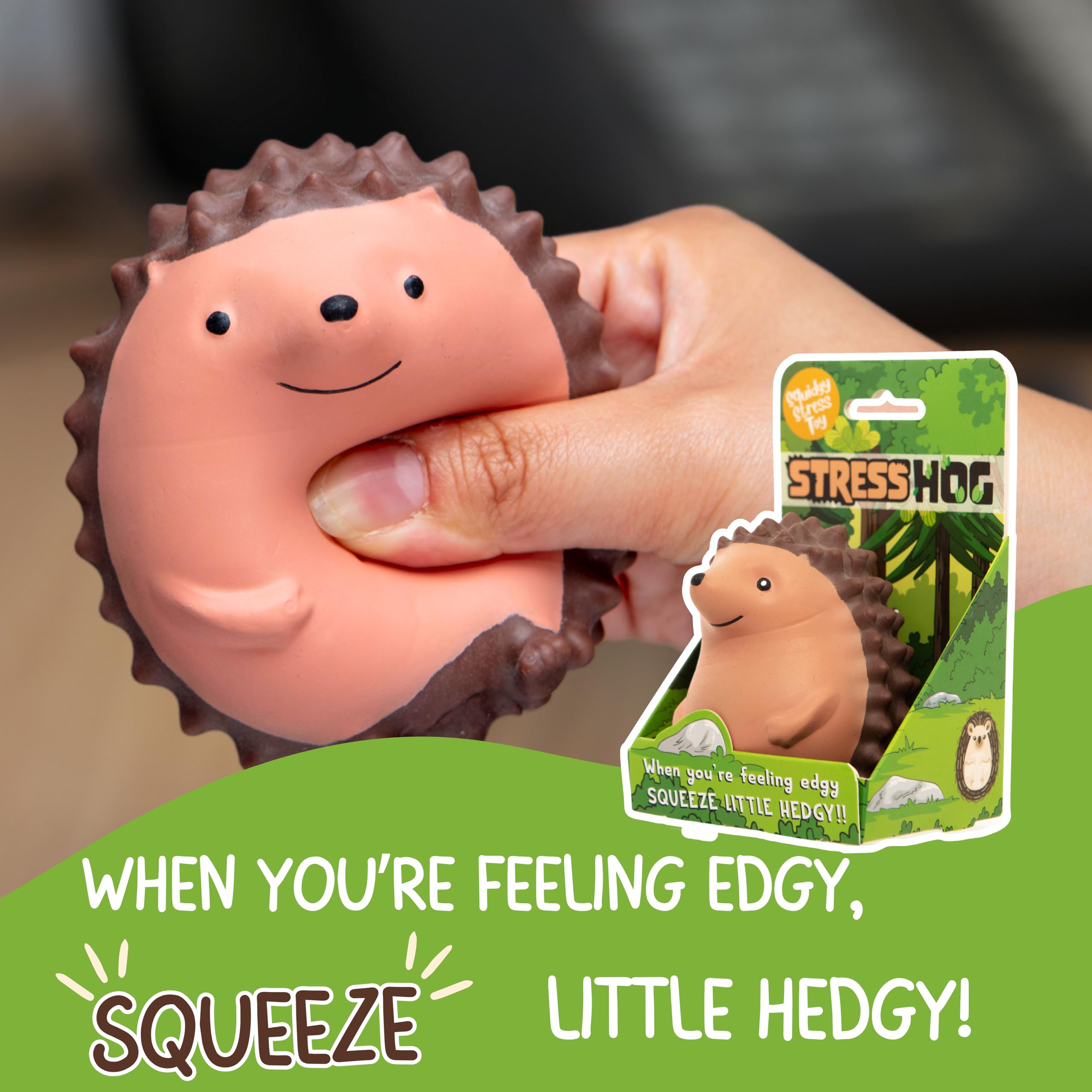 Stress Hog Squishy Hedgehog Toy - Fun Anxiety Relief for Adults & Teens 9