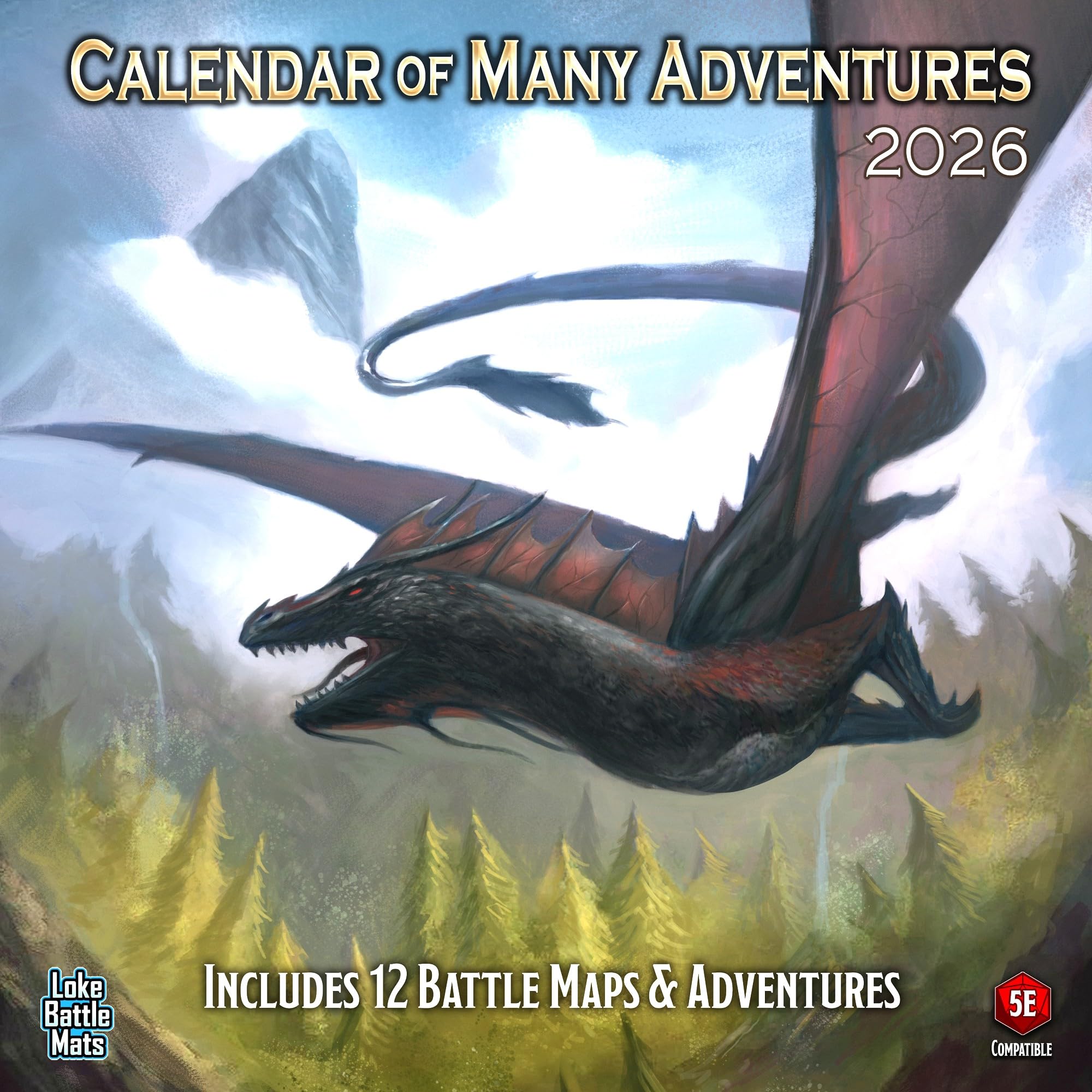 Loke Battlemats Calendar of Many Adventures 2026