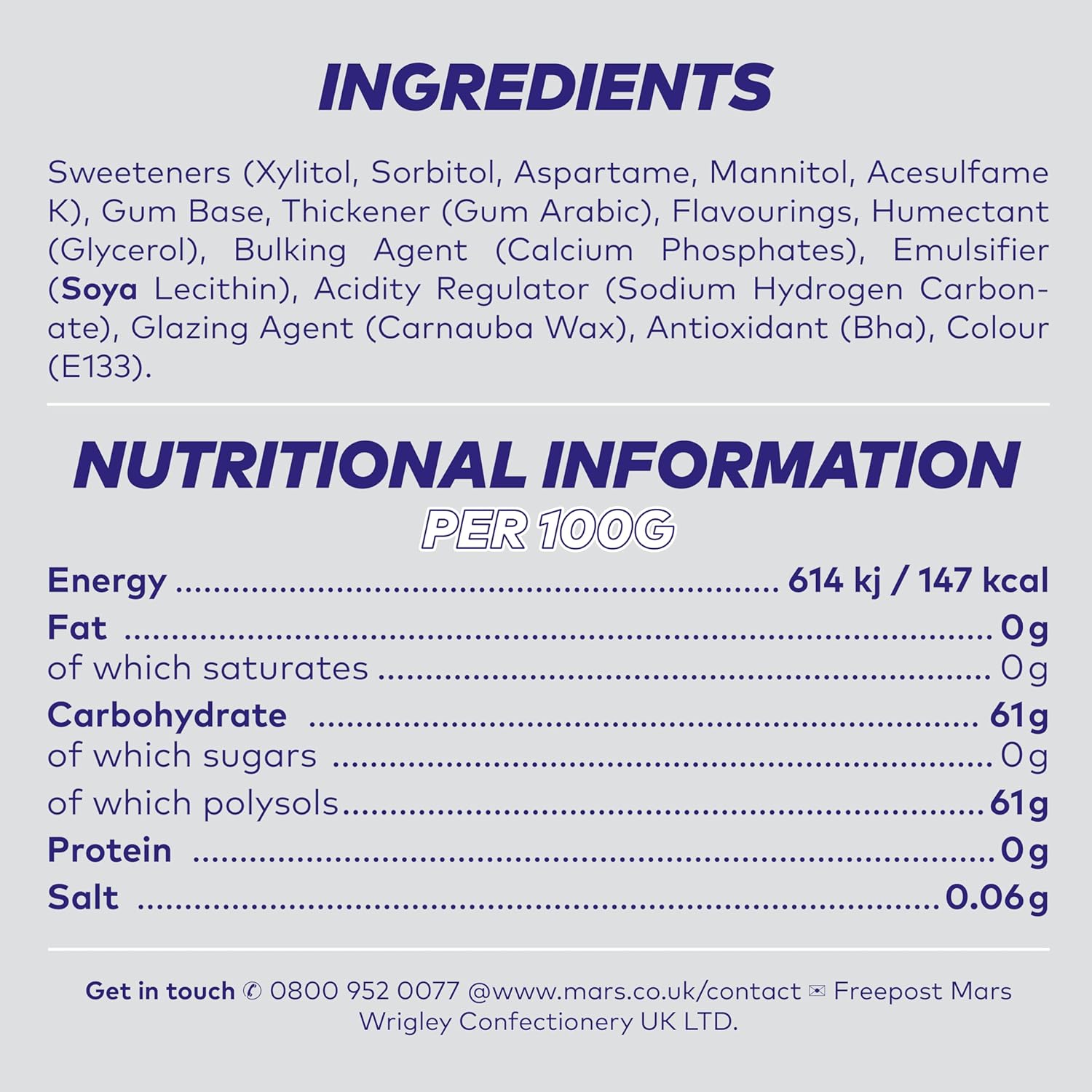 Extra - White Chewing Gum Sugar Free (5 x 10 Pieces)