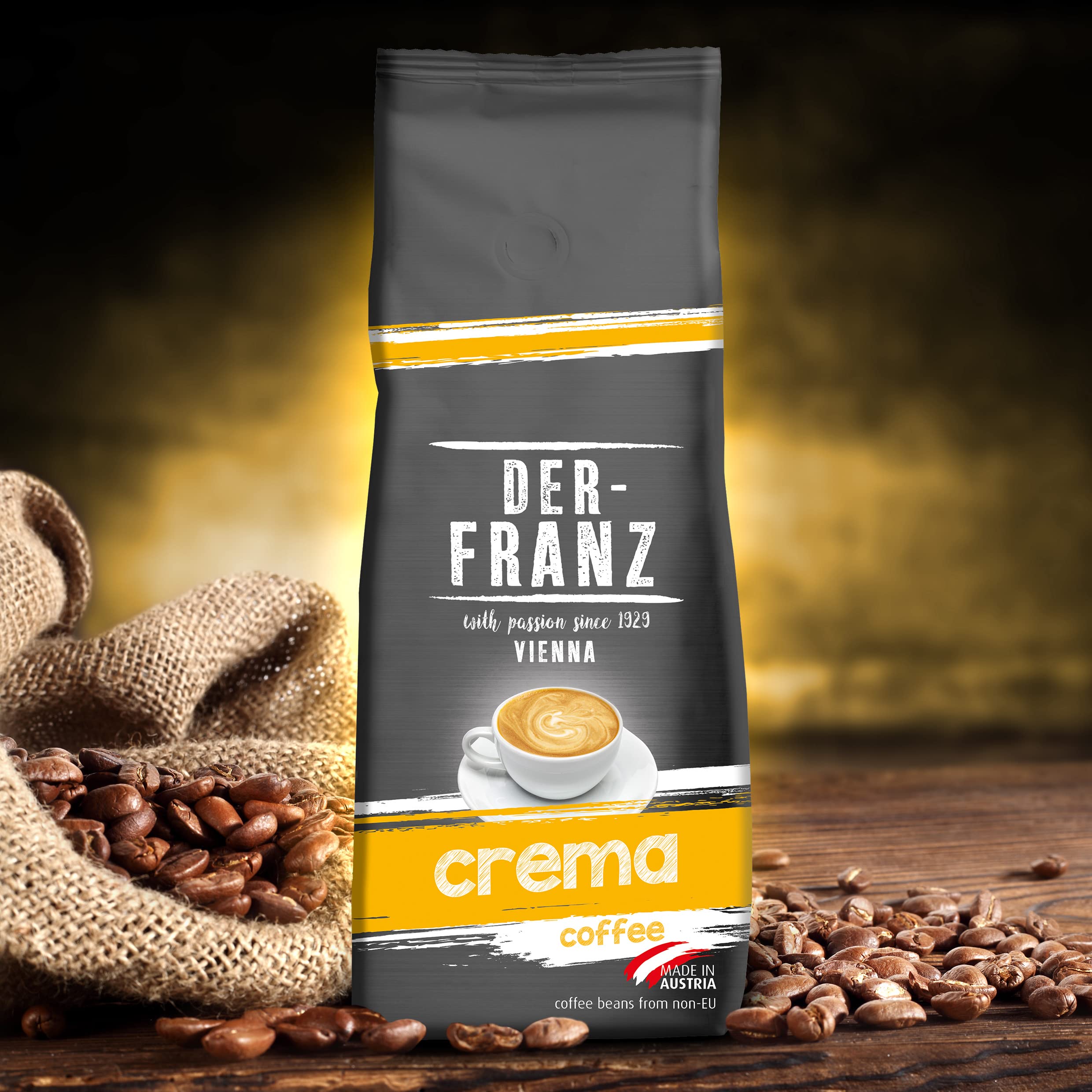 Der-Franz Crema Coffee, Whole Bean, 3 x 500 g 6