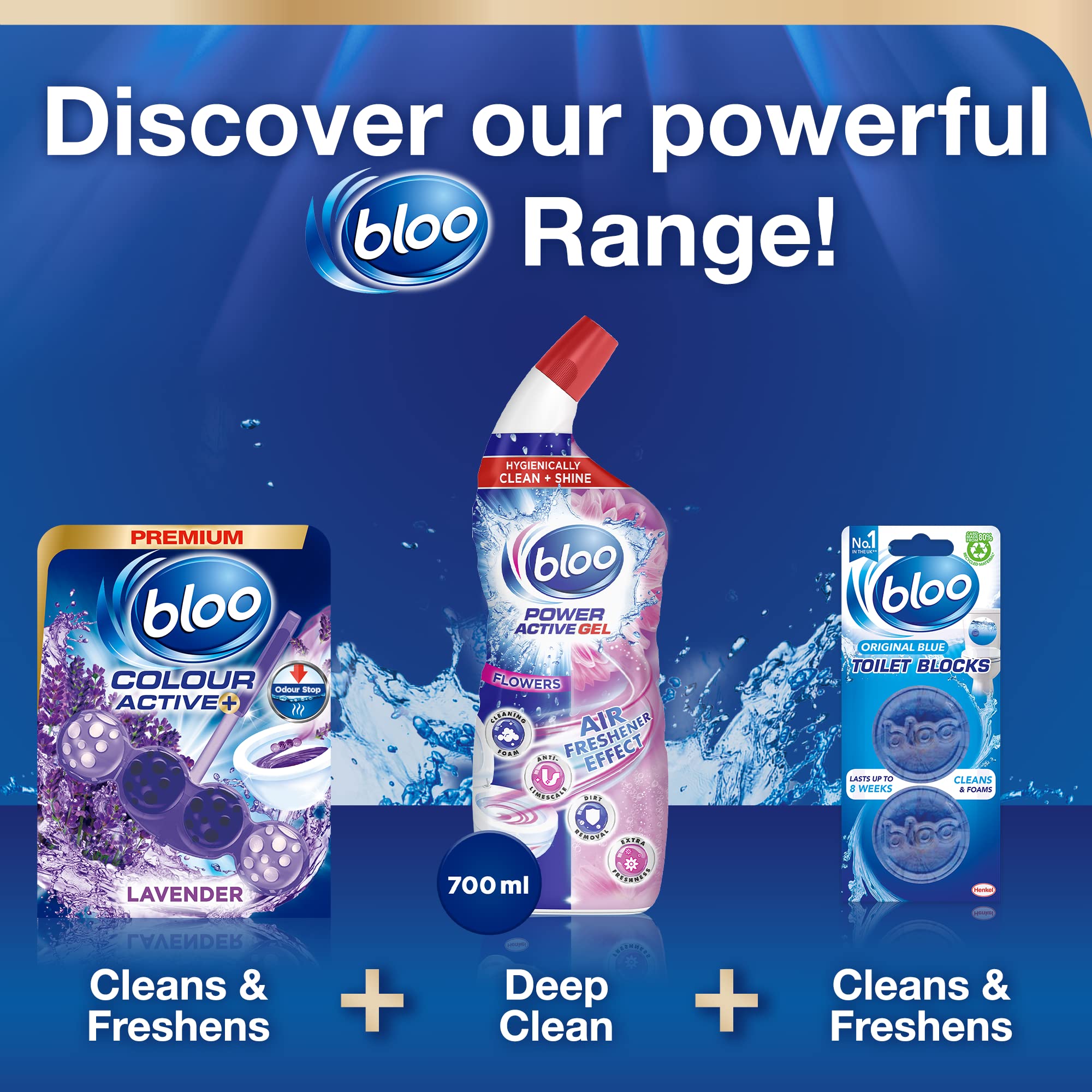 Bloo Colour Active+ Lavender Toilet Rim Block (50g) - Anti-Limescale, Long-Lasting Freshness with Every Flush 4