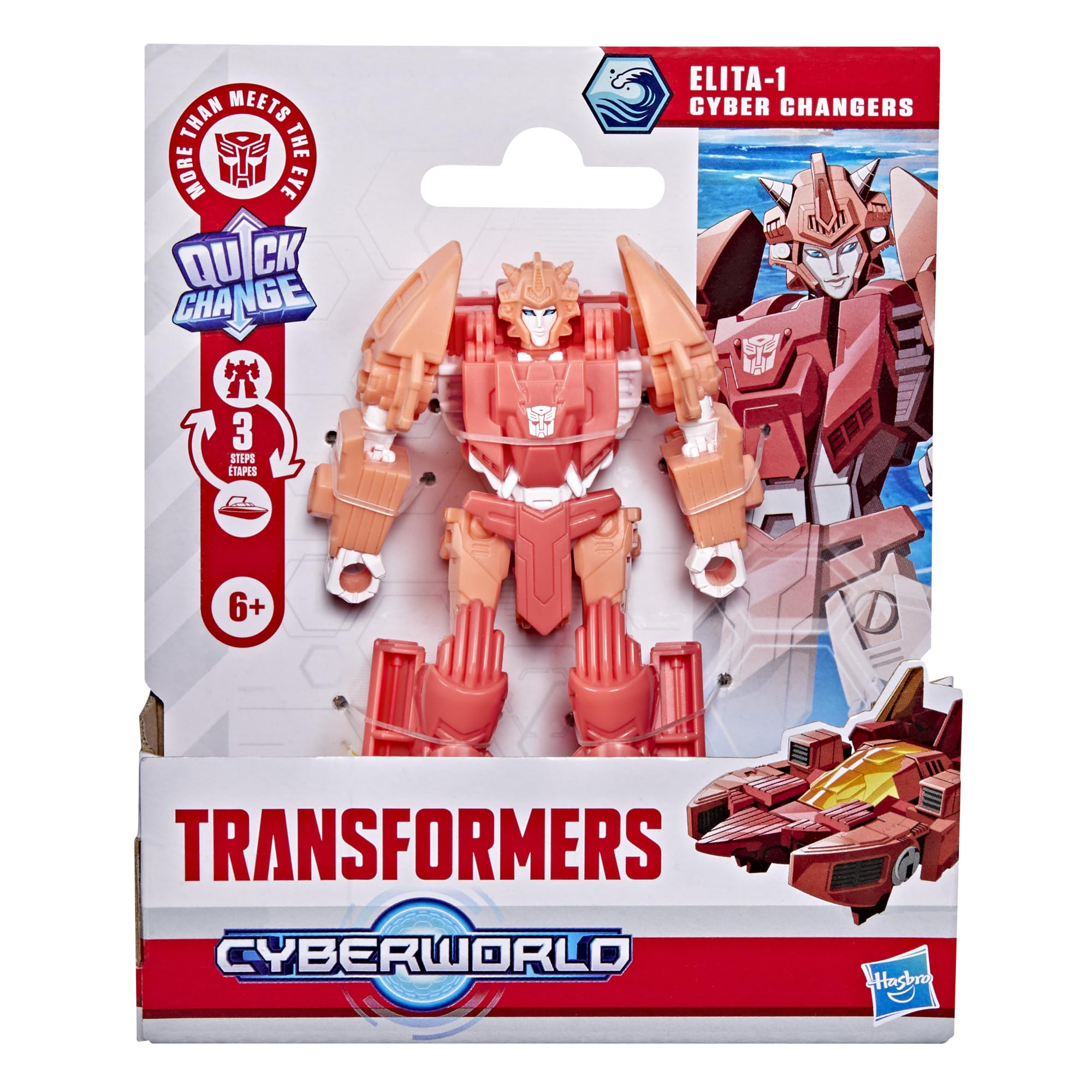 Transformers Elita-1 Cyber Changers Action Figure - 3-Step Conversion | 10cm Robot | Autobot