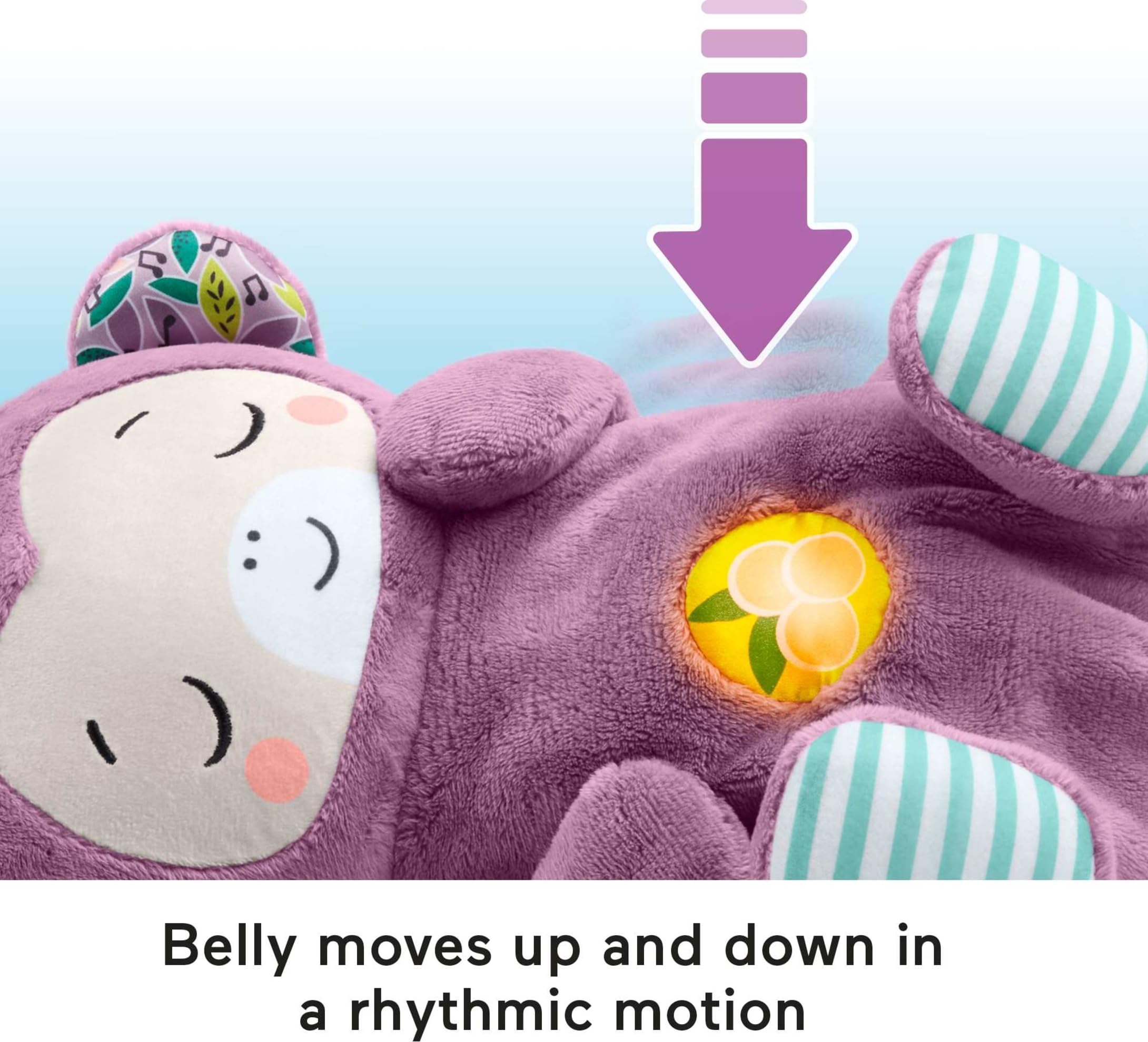 Fisher-Price Soothe 'n Snuggle Purple Monkey Plush - Musical Sound Machine with Breathing Motion & Lights for Newborns 0+ 9