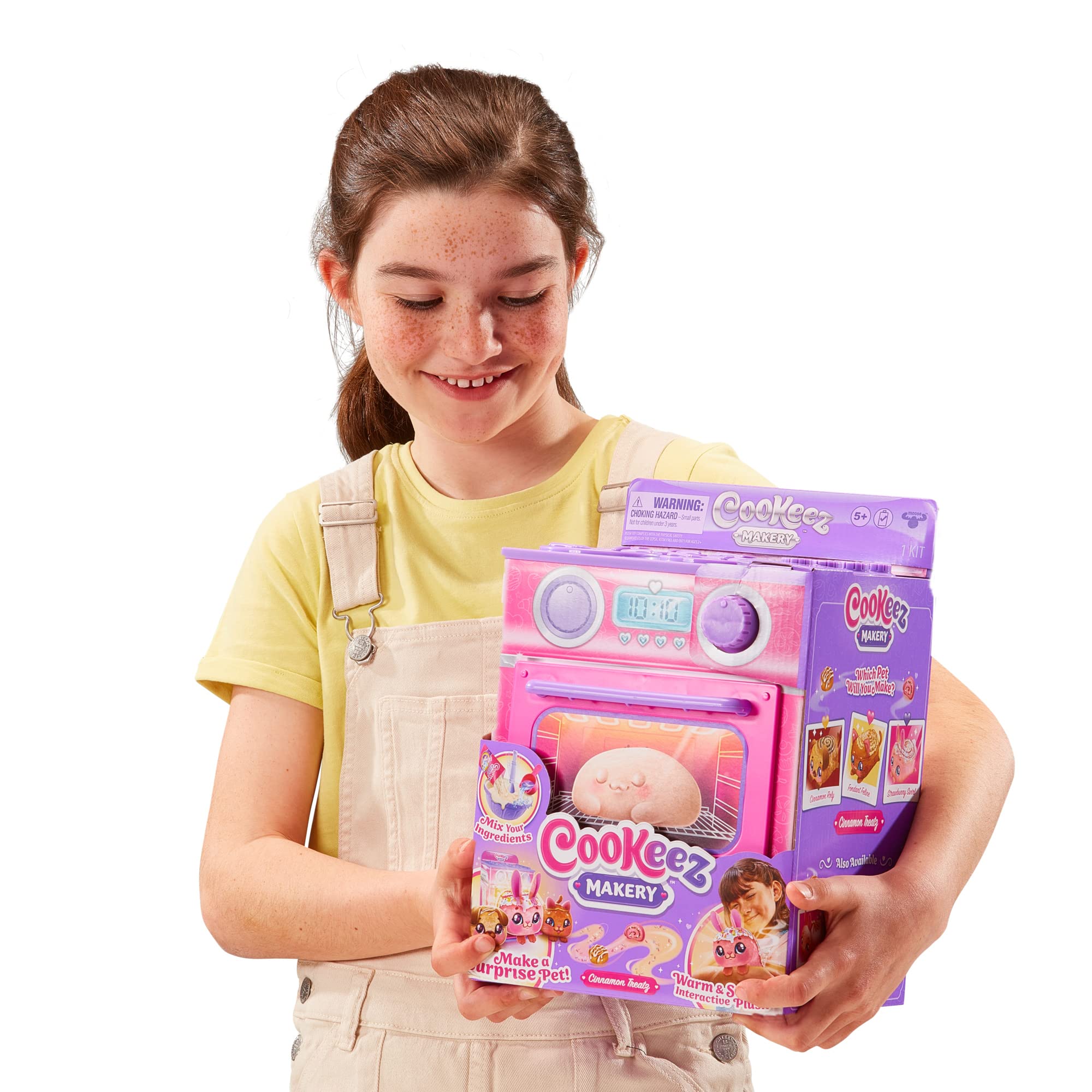 Cookeez Makery Cinnamon Treatz Oven - Interactive Plush Baking Playset for Kids 5+ 5