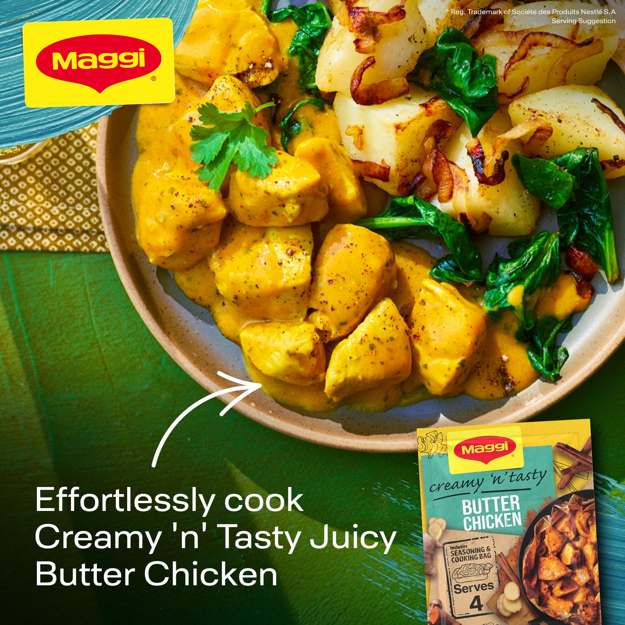 MAGGI So Juicy Butter Chicken Recipe Mix with Cooking Bag (41g)