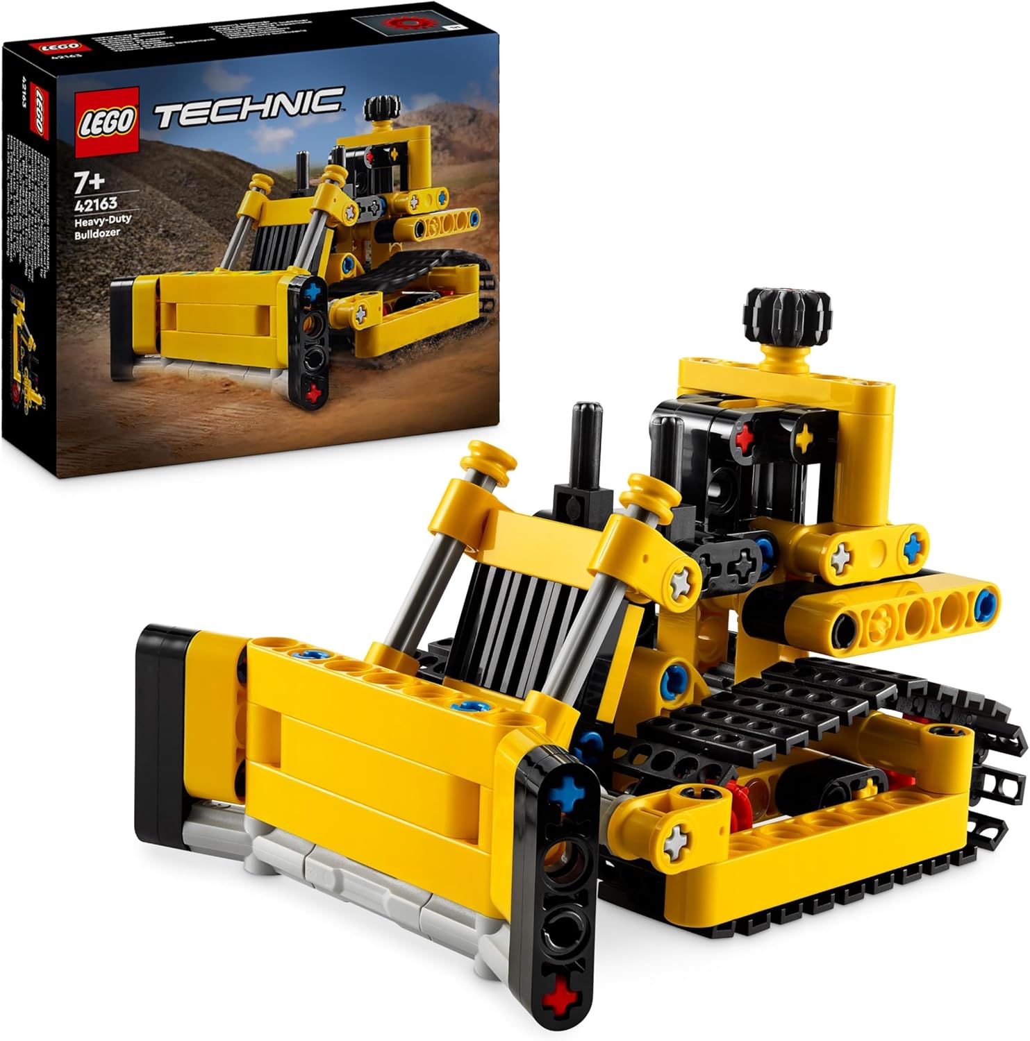 LEGO Technic Heavy-Duty Bulldozer 42163 - Construction Vehicle Toy for Kids 7+