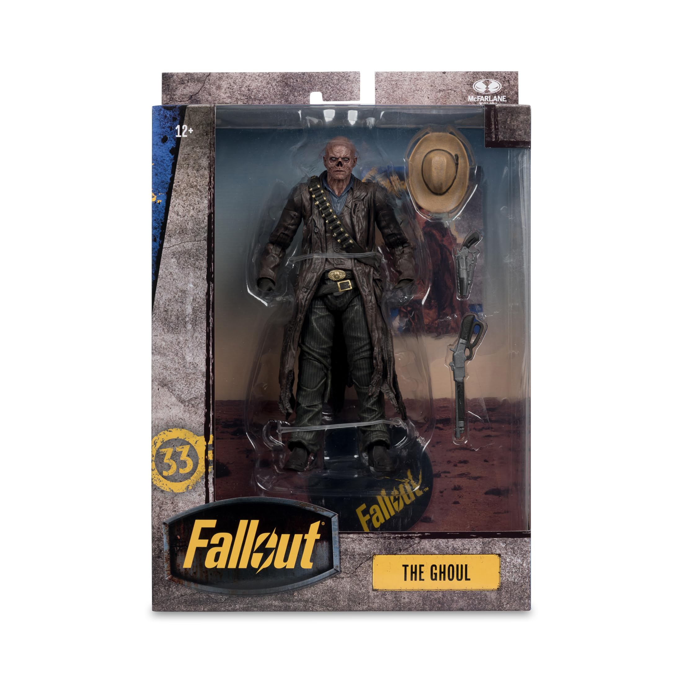 McFarlane Fallout The Ghoul 7in Deluxe Action Figure - Ultra Articulated Collectible with Weapons & Base 13