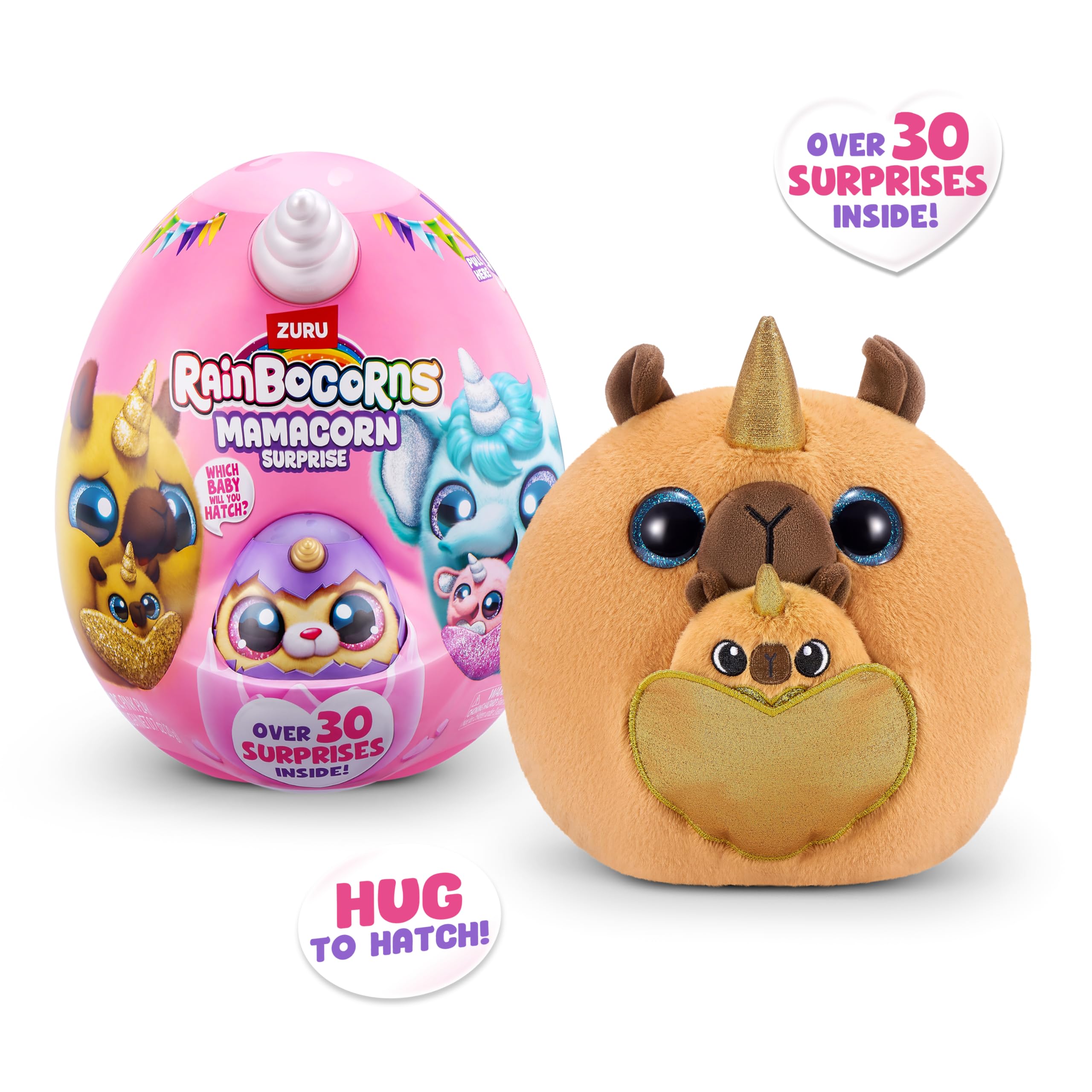 Rainbocorns Mamacorn Surprise by ZURU - Collectible Plush Toy with 30+ Surprises for Girls 3+
