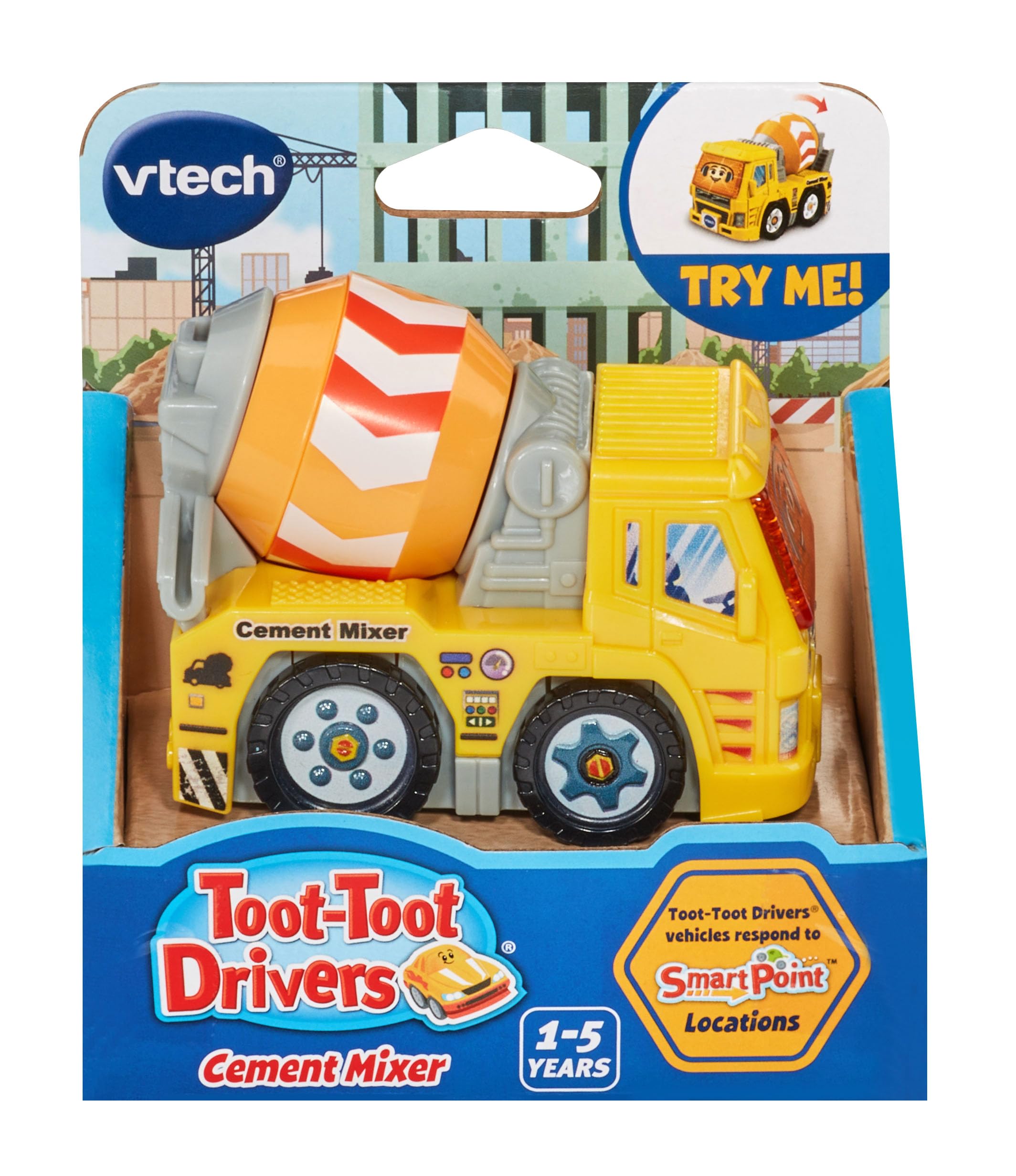 VTech Toot-Toot Drivers Cement Mixer - Interactive Musical Toy Vehicle for Toddlers 12 Months+ 4
