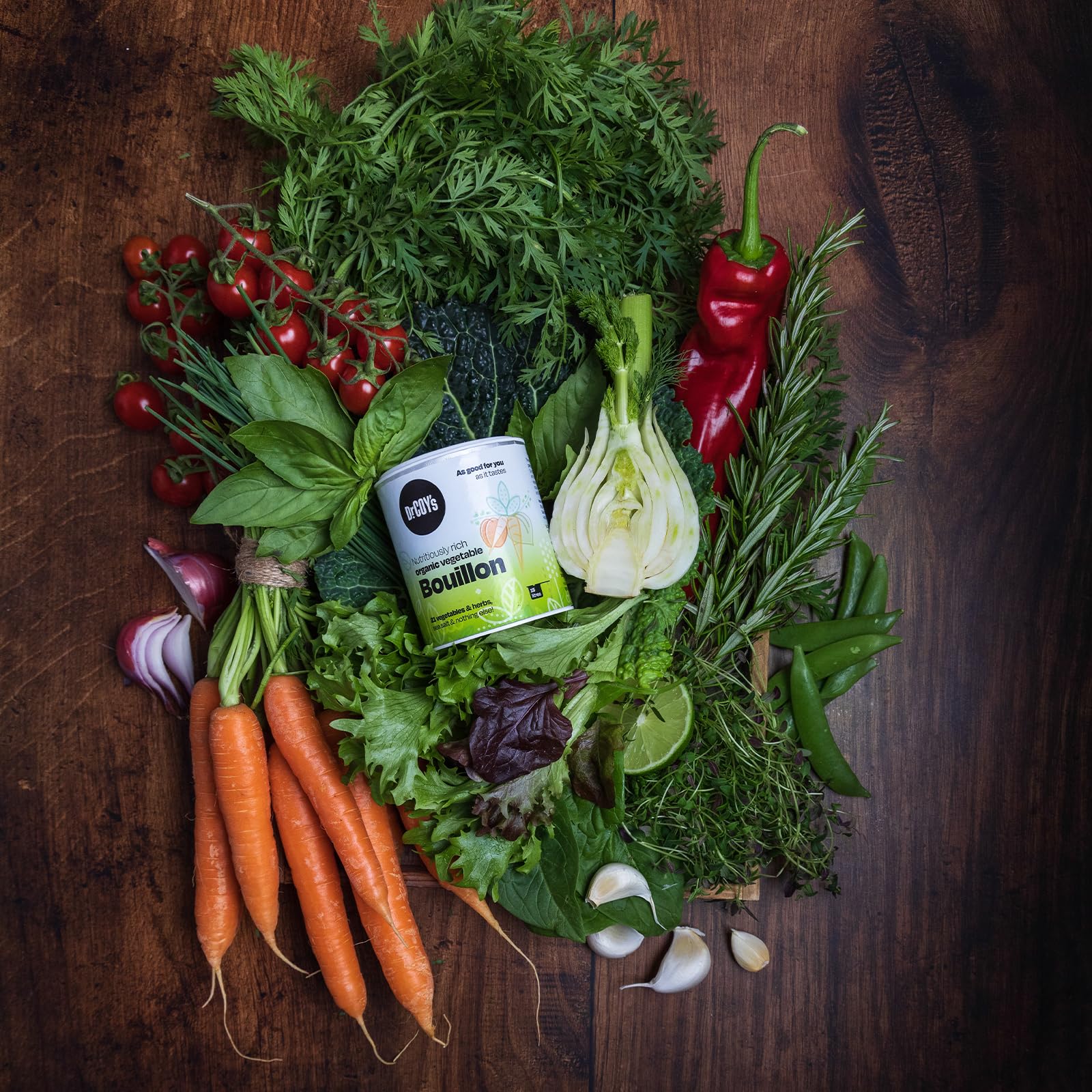 Dr. Coy's Organic Vegetable Bouillon Powder 150g - Vegan, Gluten-Free Broth 6